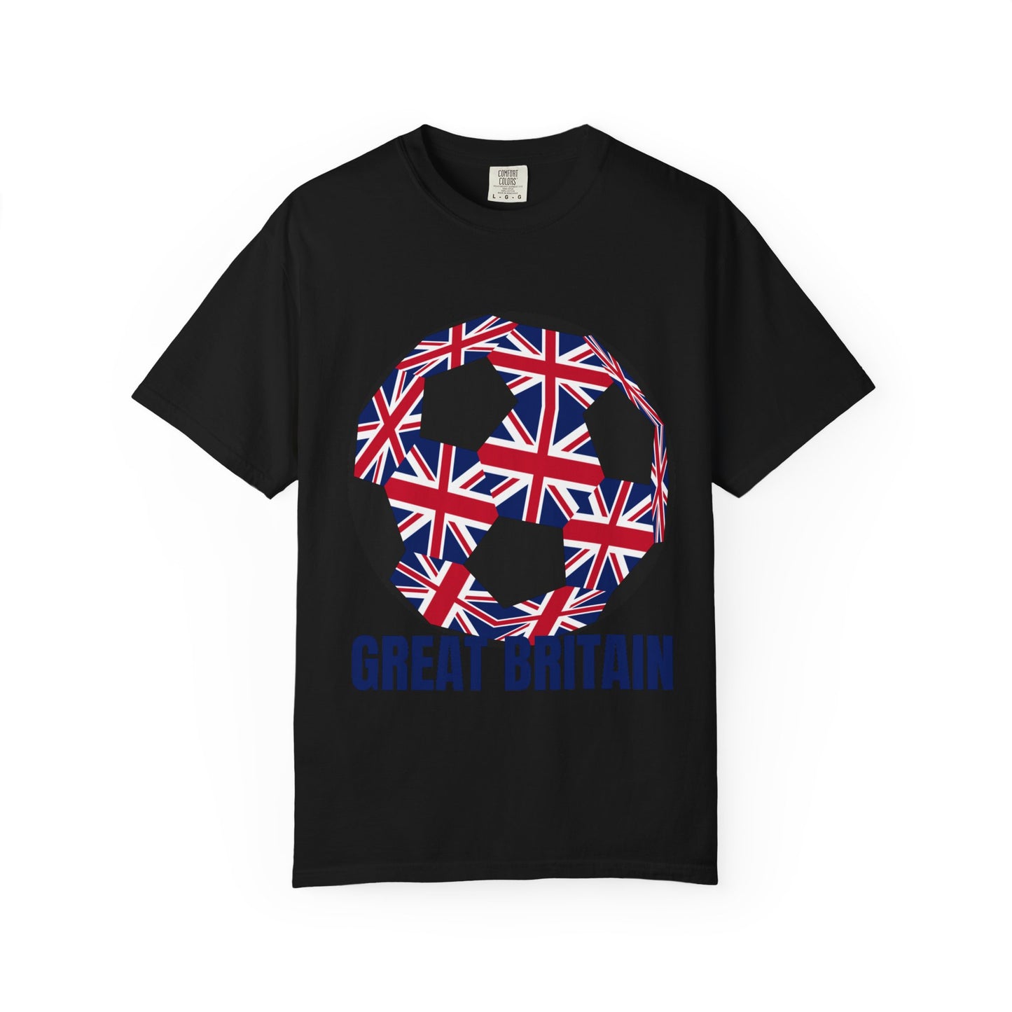 Great Britain Fan Specialty Soccer Ball Design T Shirt