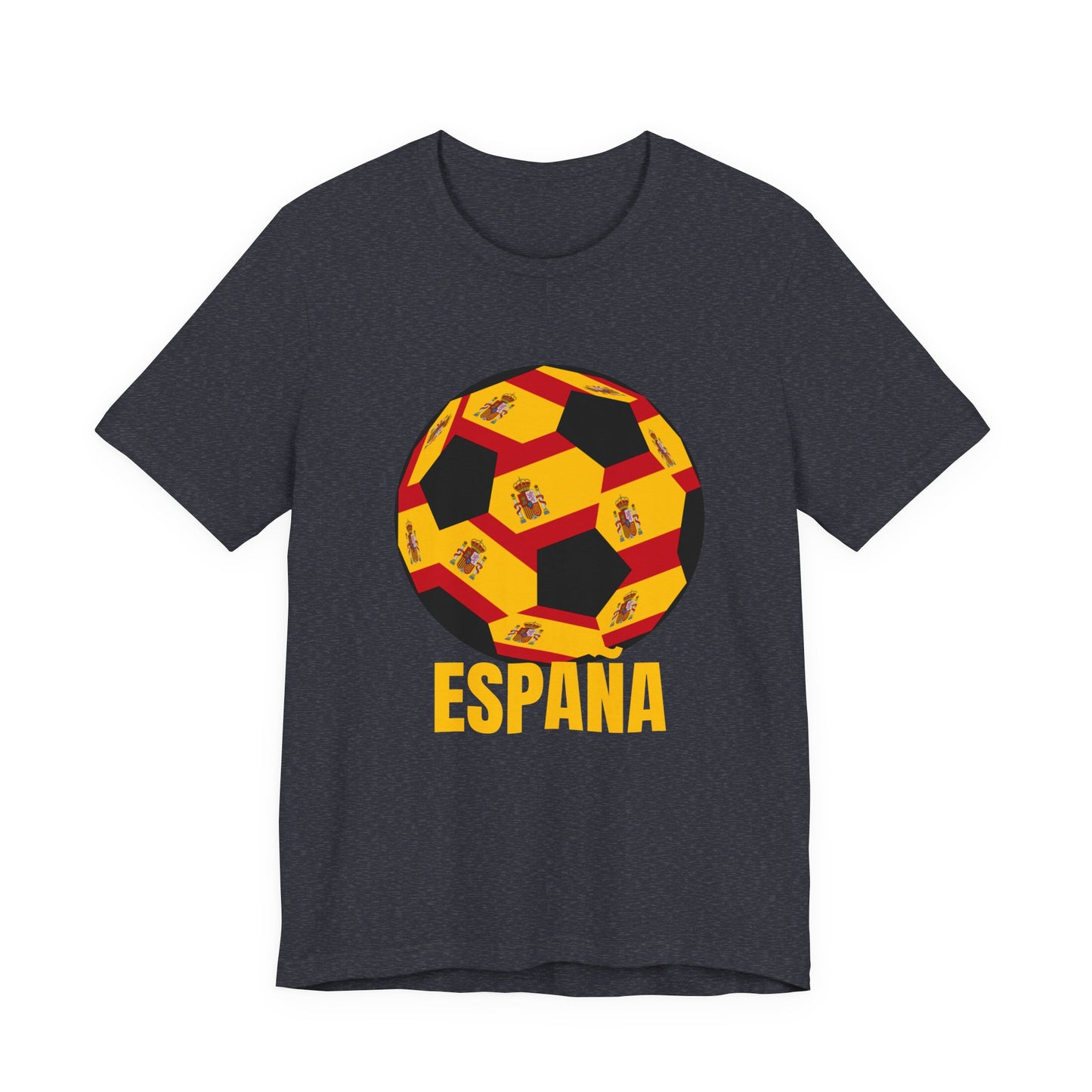España Soccer Ball T-Shirt Gold Text