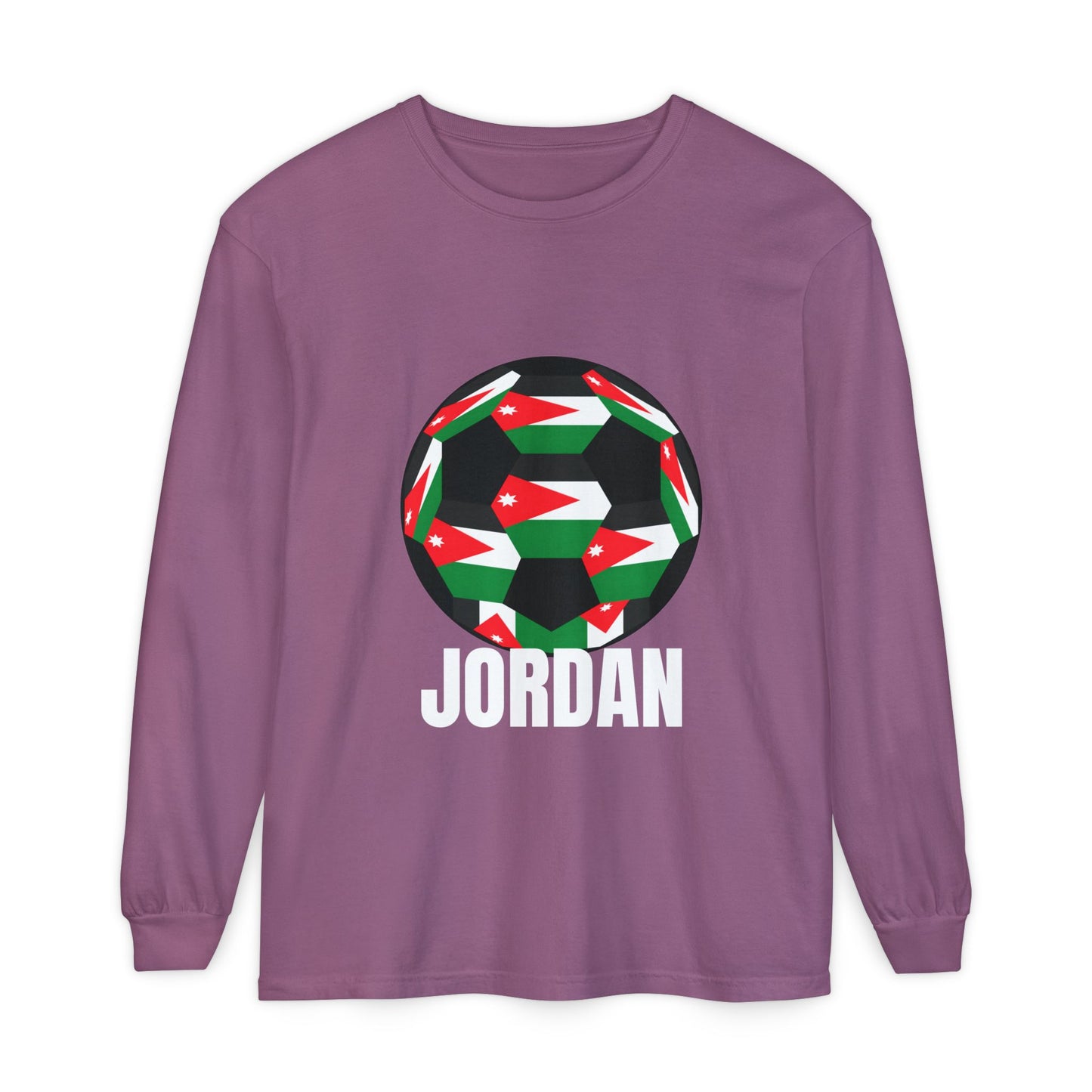 Jordan Fan Specialty Soccer Ball Design Long Sleeve Tee