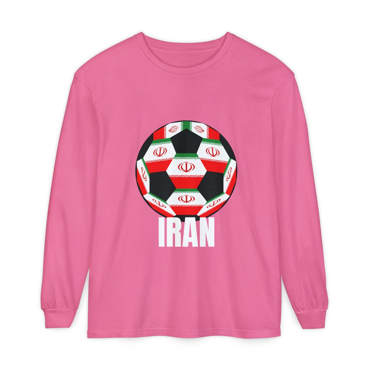 Iran Fan Specialty Soccer Ball Design  Long Sleeve Shirt