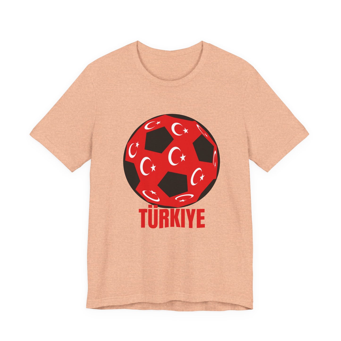 Türkiye Fan Specialty Soccer Ball Design T Shirt Red Text