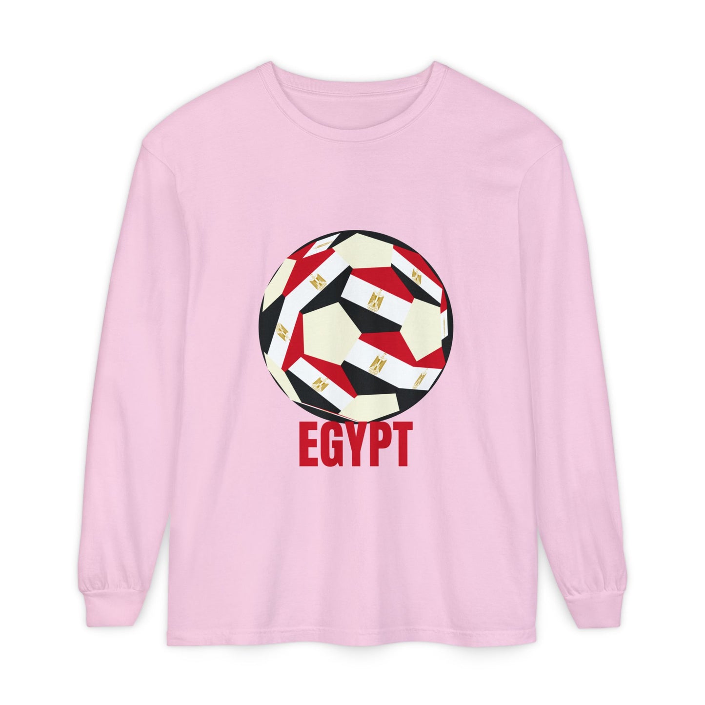 Egypt Fan Specialty Soccer Ball Design Long Sleeve Tee