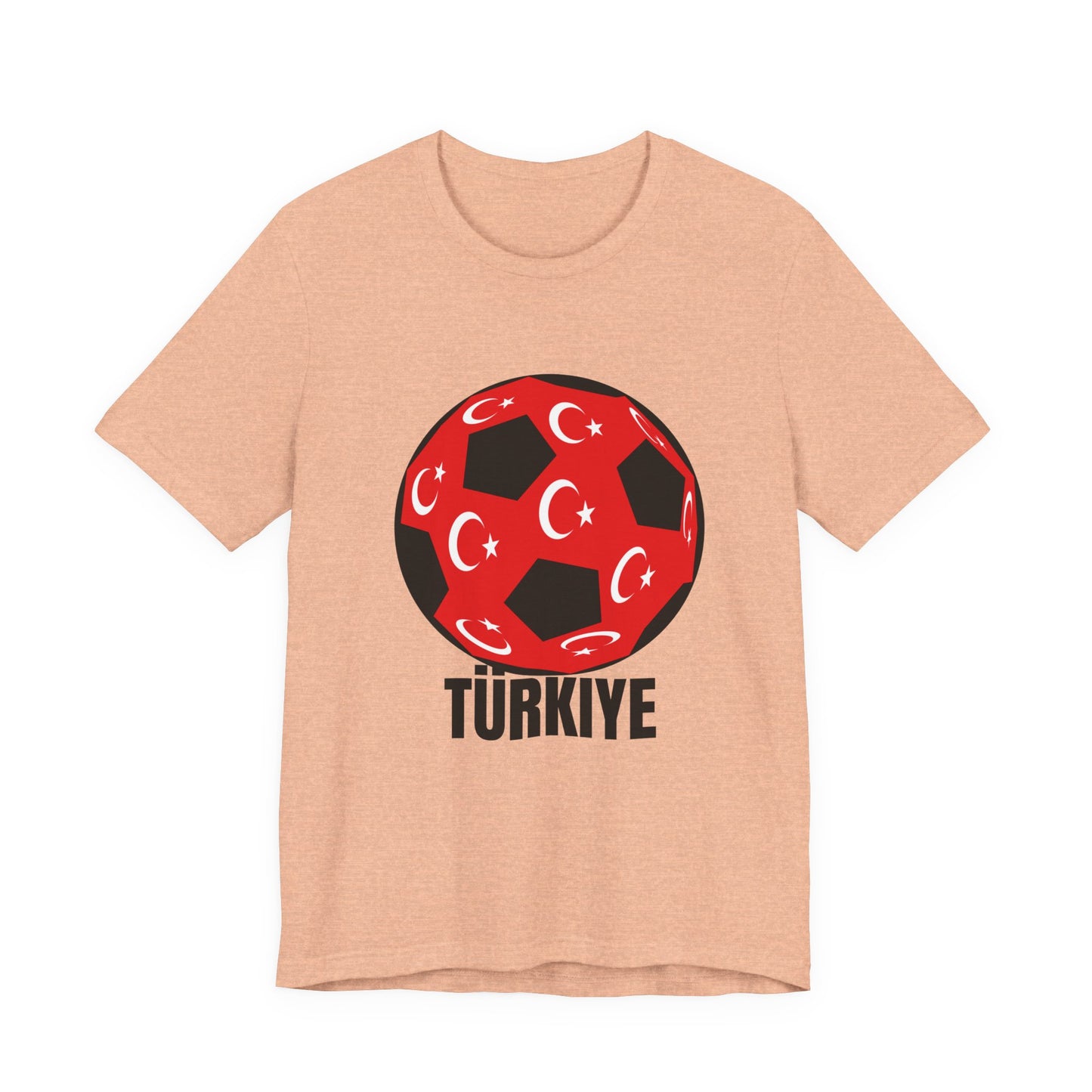 Türkiye Fan Specialty Soccer Ball Design T Shirt Black Text