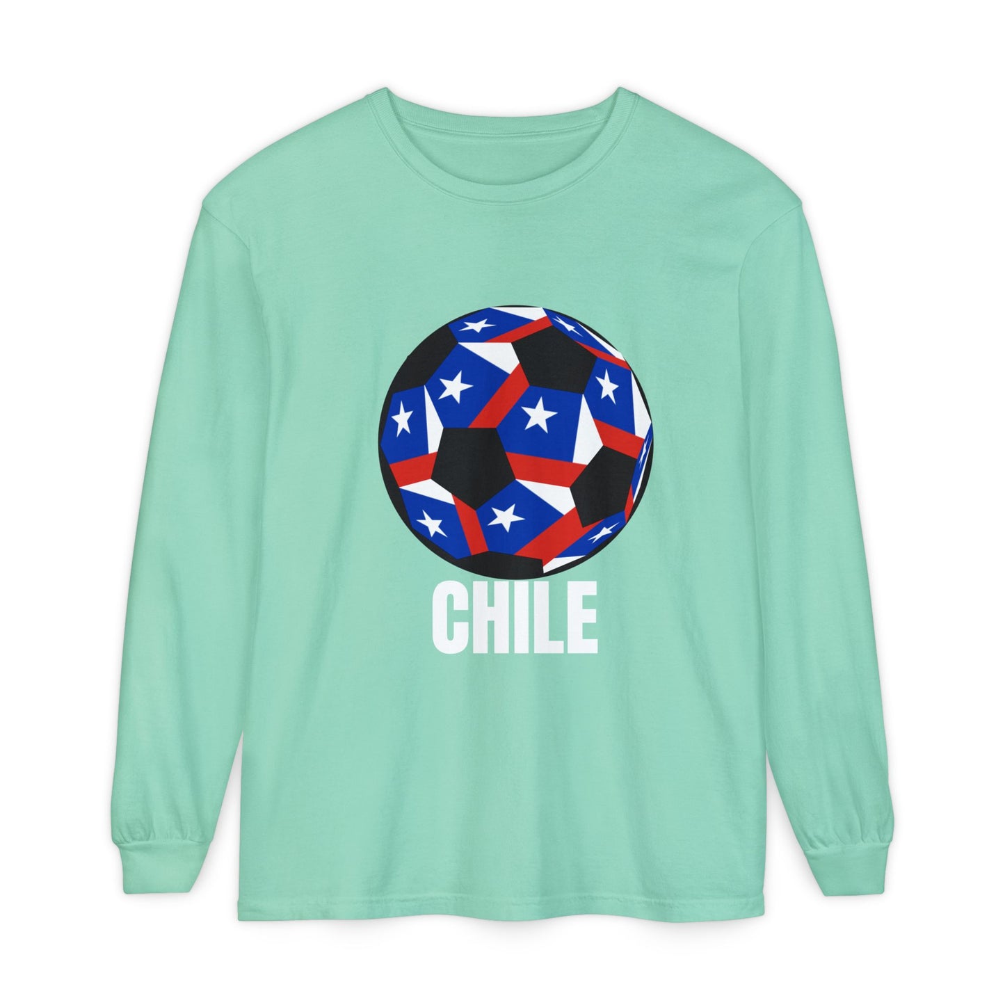 Chile Fan Specialty Soccer Ball Long Sleeve Shirt