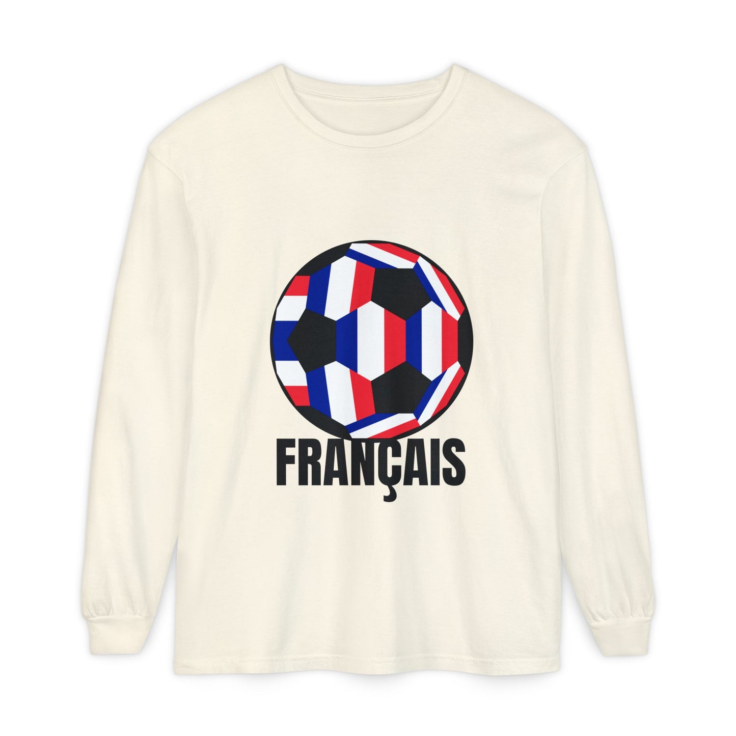 Français Fan Specialty Soccer Ball Long Sleeve T-Shirt