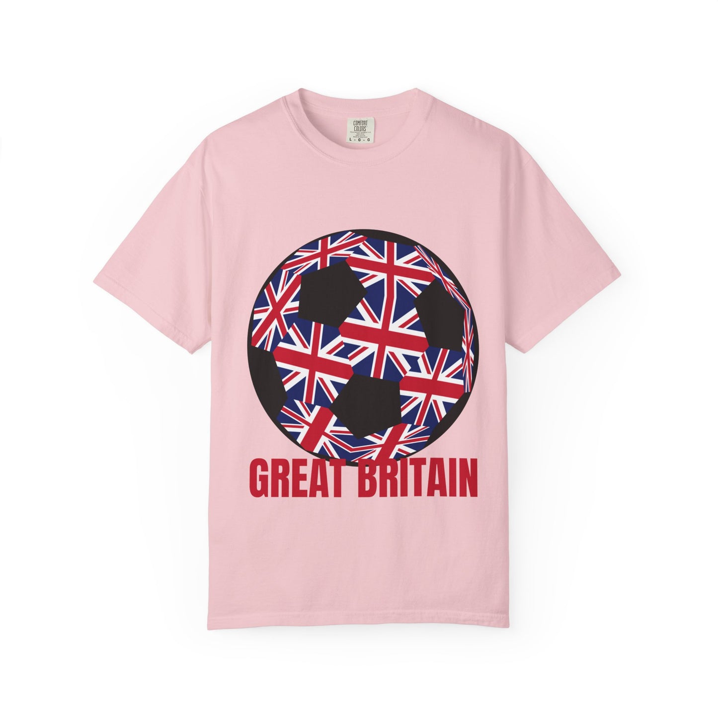 Great Britain Fan Specialty Soccer Ball Design T Shirt