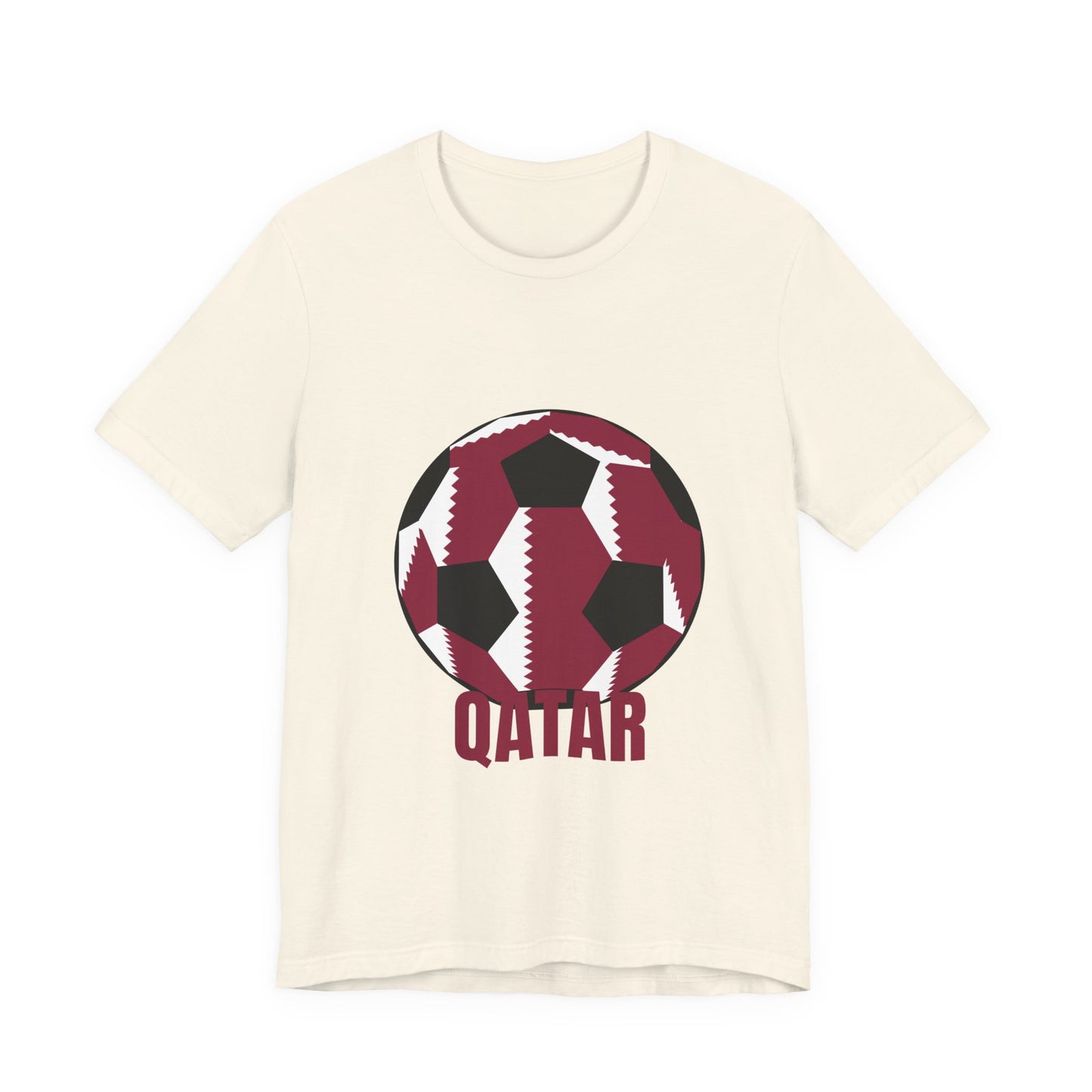 Qatar Fan Specialty Soccer Ball Design T Shirt