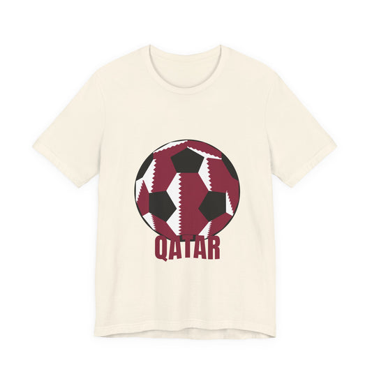 Qatar Fan Specialty Soccer Ball Design T Shirt