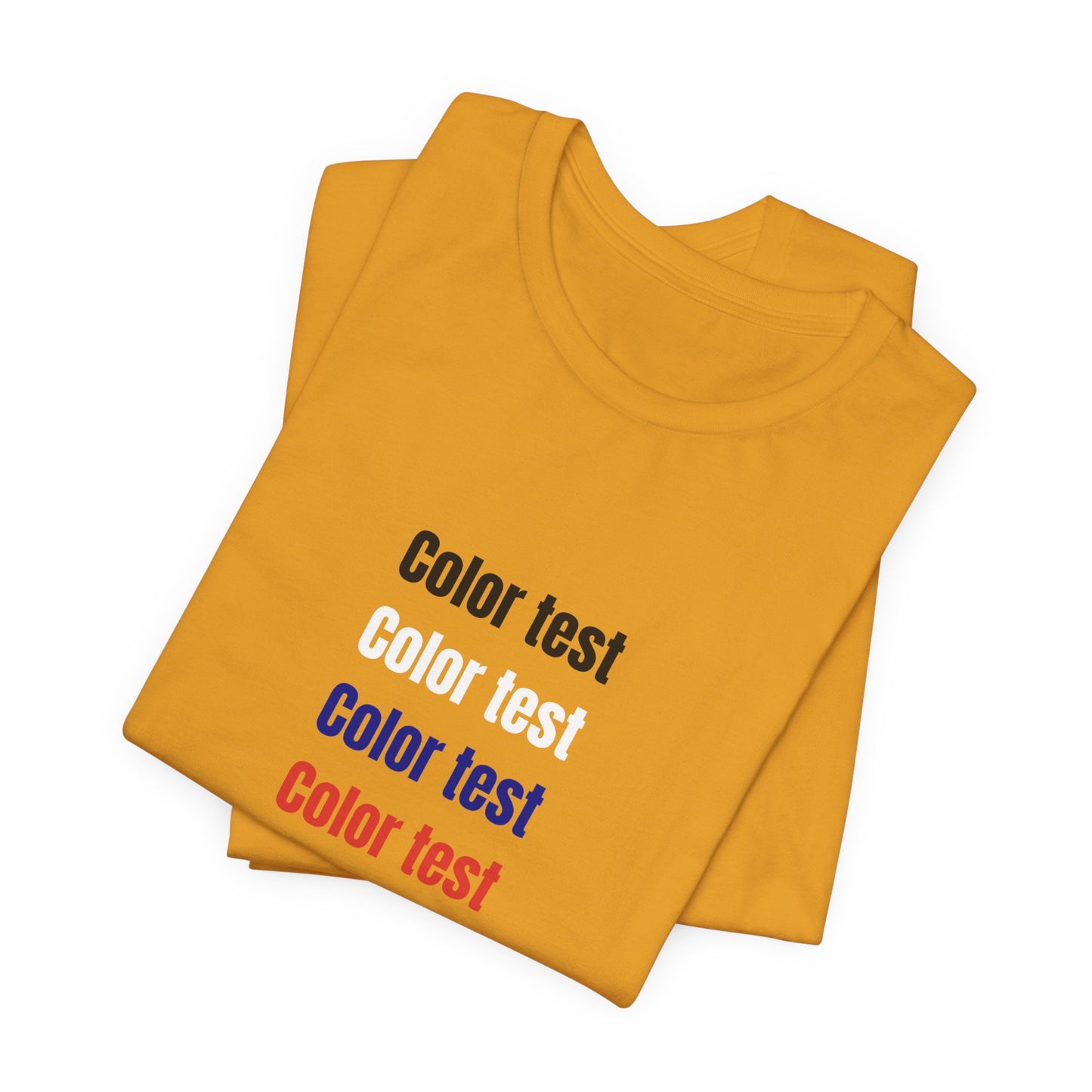 Color Test T-Shirt — Minimal Multicolor Typography Tee