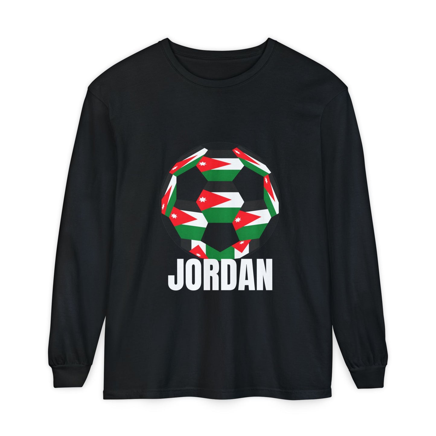 Jordan Fan Specialty Soccer Ball Design Long Sleeve Tee