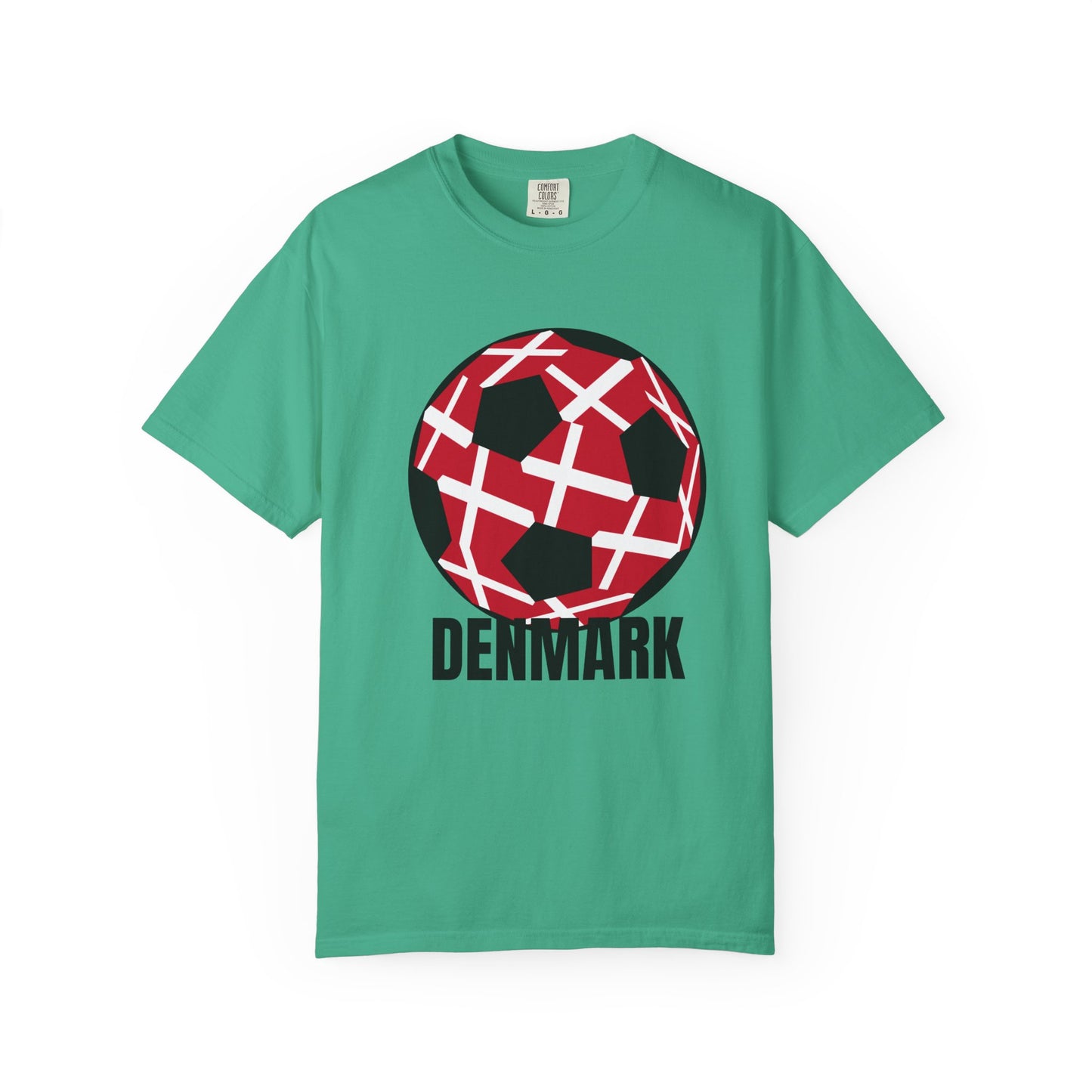 Denmark Fan Specialty Soccer Ball Design T Shirt