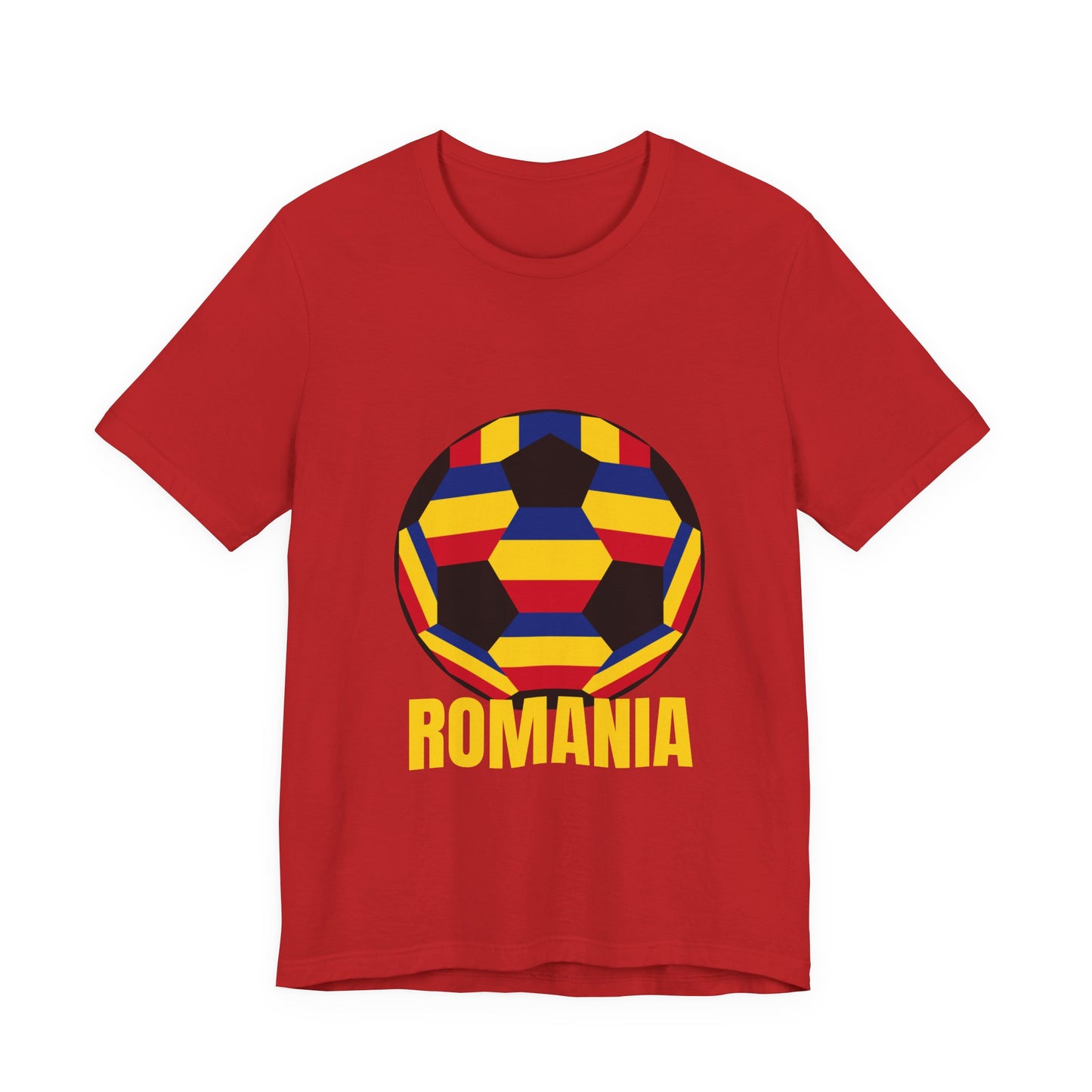 Romania Fan Specialty Soccer Ball Design T Shirt