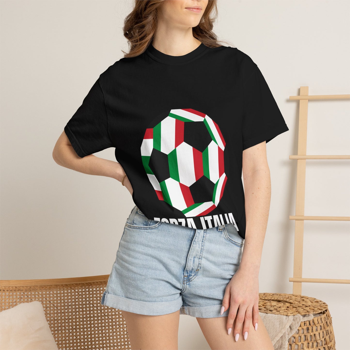 Forza Italia Fan Specialty Soccer Ball Design T Shirt
