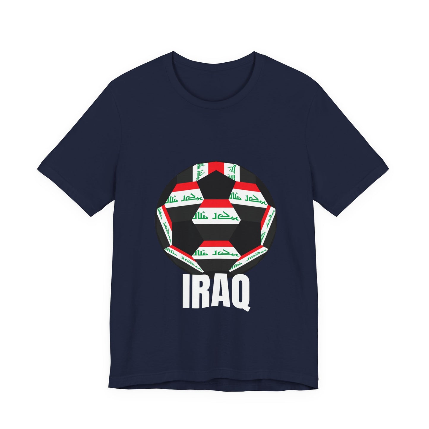 Iraq Fan Specialty Soccer Ball Design T Shirt