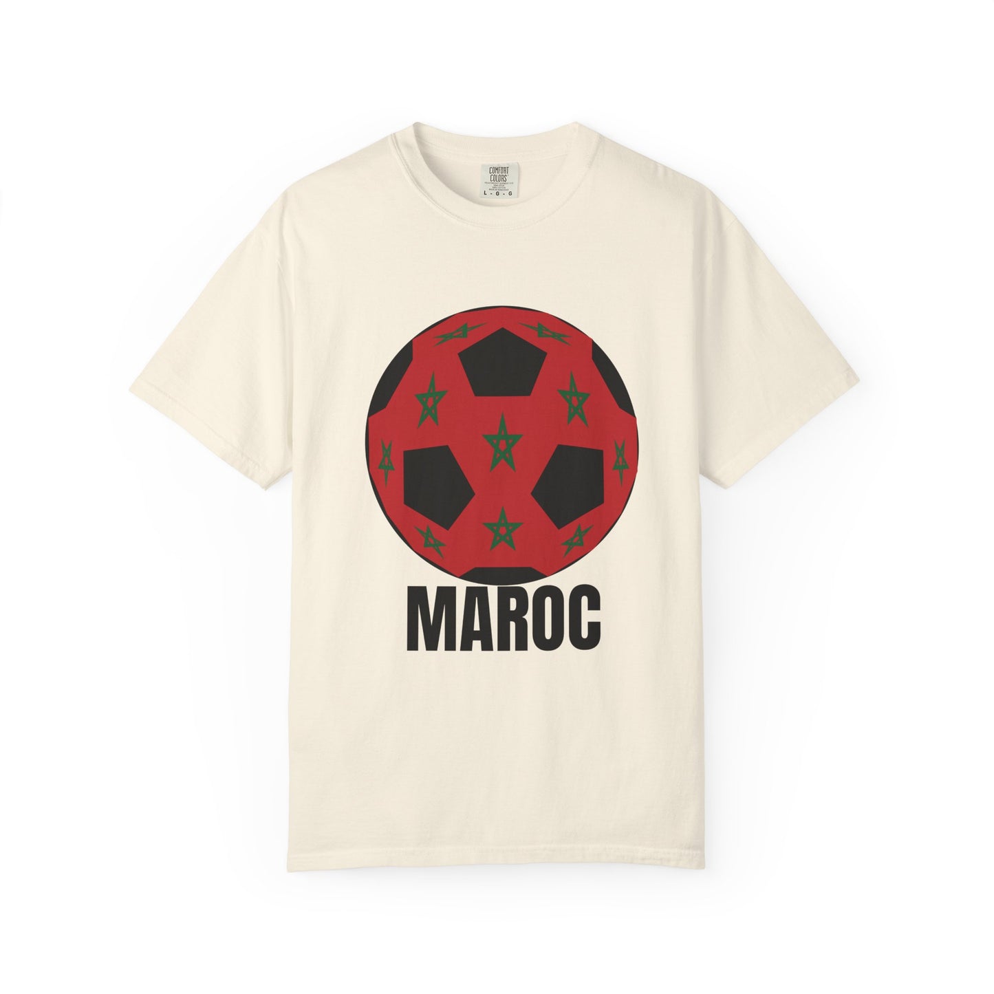 Morocco Maroc Fan Specialty Soccer Ball Design T Shirt