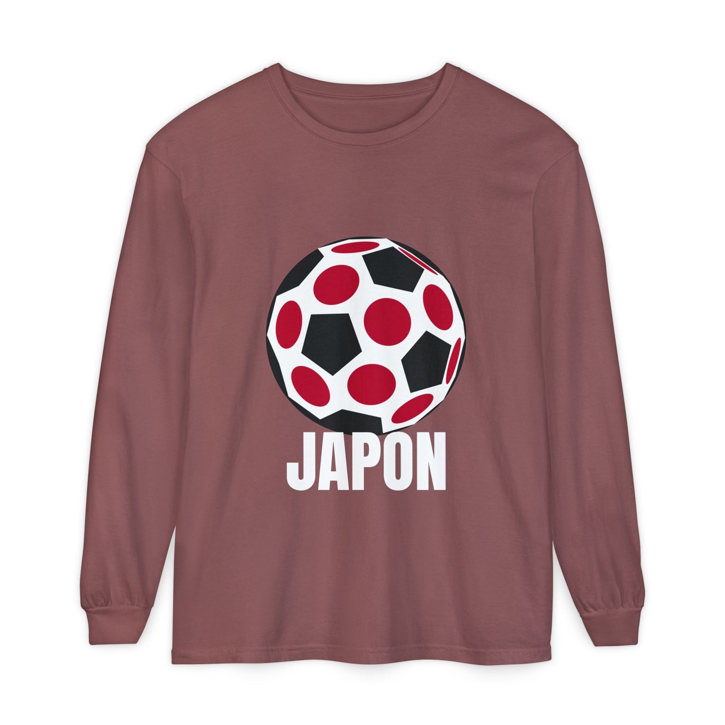 Japon Fan Specialty Soccer Ball Design Long Sleeve Tee