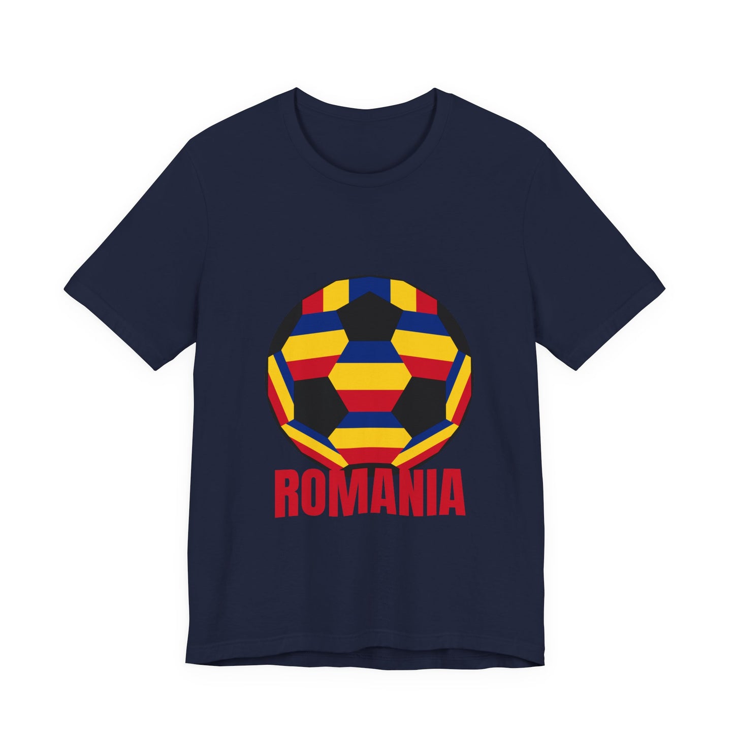 Romania Fan Specialty Soccer Ball Design T Shirt