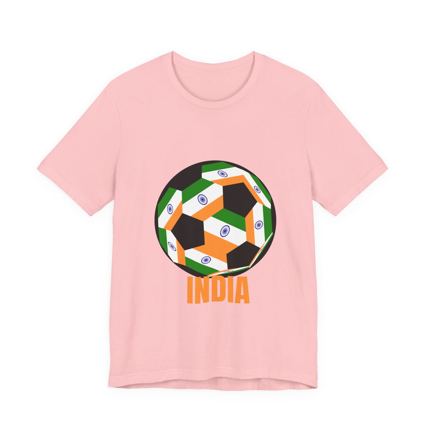 India Fan Specialty Soccer Ball Design T Shirt