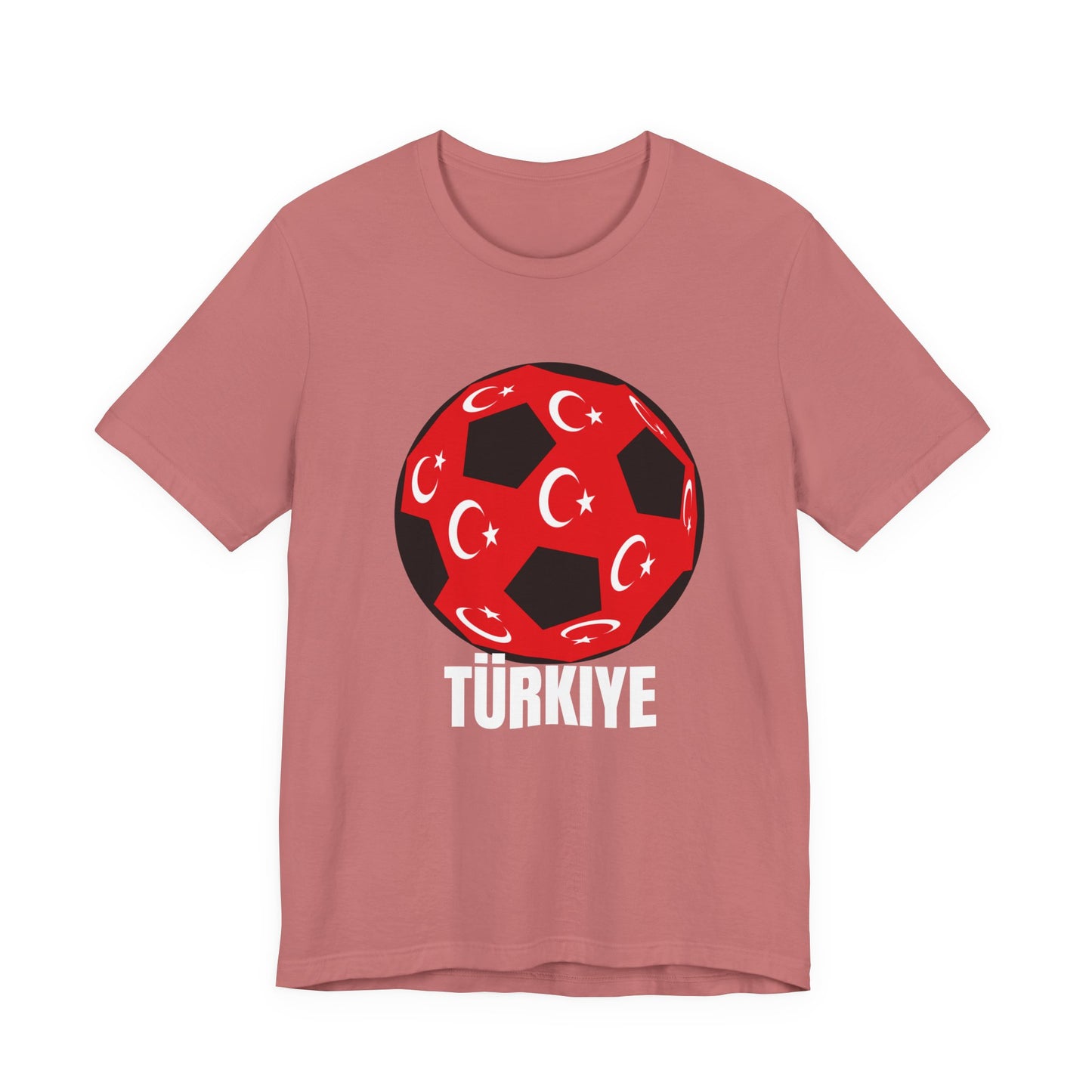 Türkiye Fan Specialty Soccer Ball Design T Shirt White Text