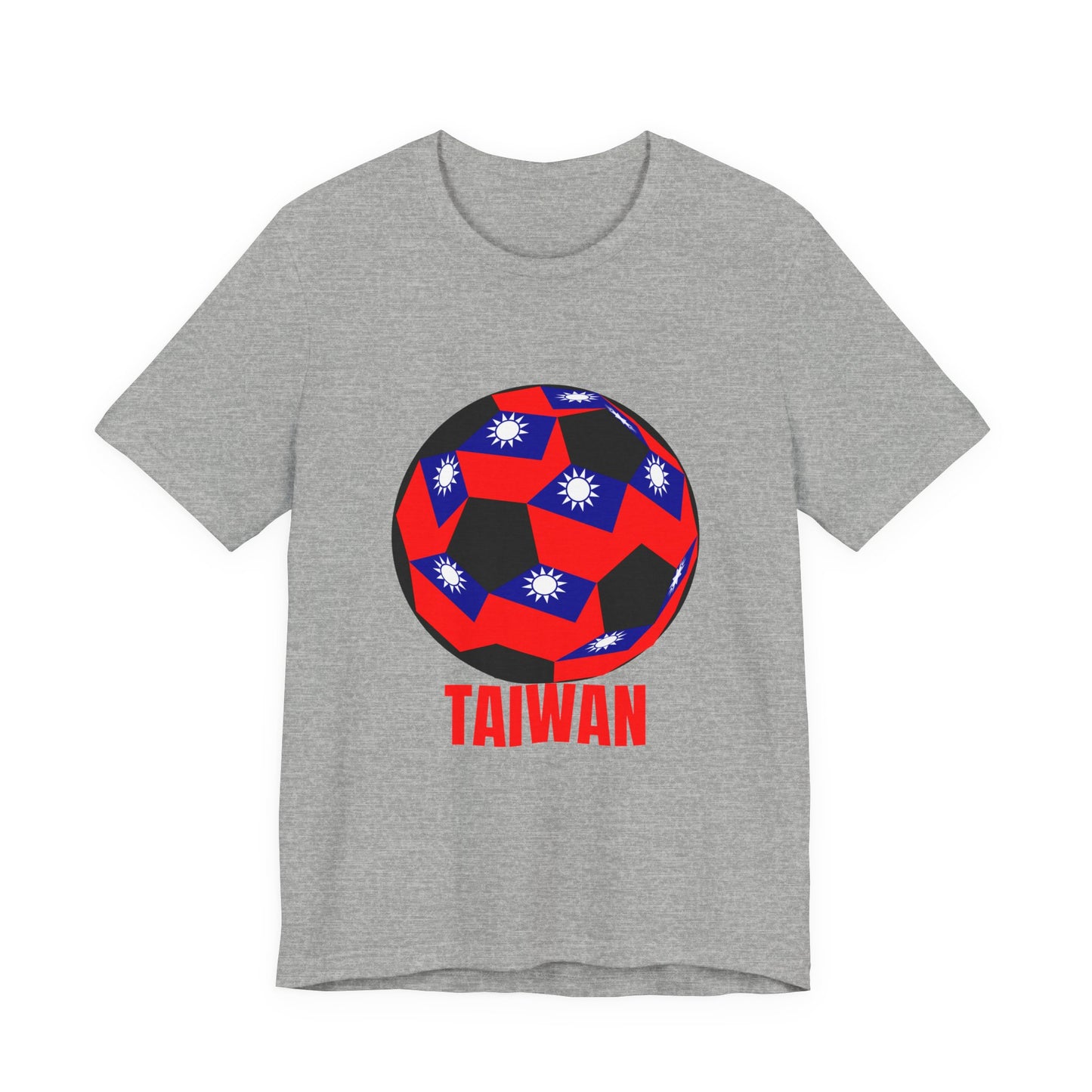 Taiwan Soccer Ball Graphic with 'TAIWAN' Red Text