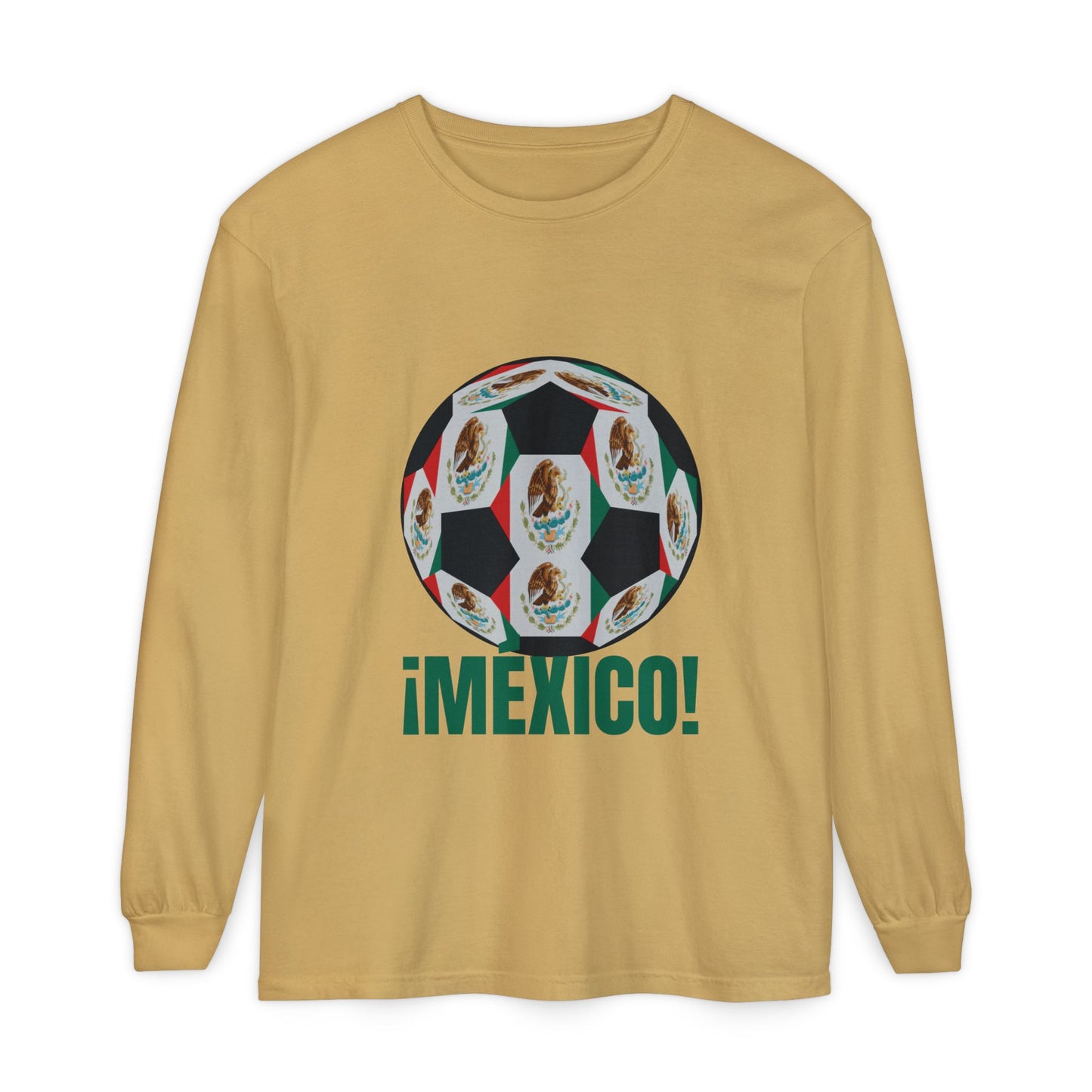 !Mexico! Fan Specialty Soccer Ball Design Long Sleeve