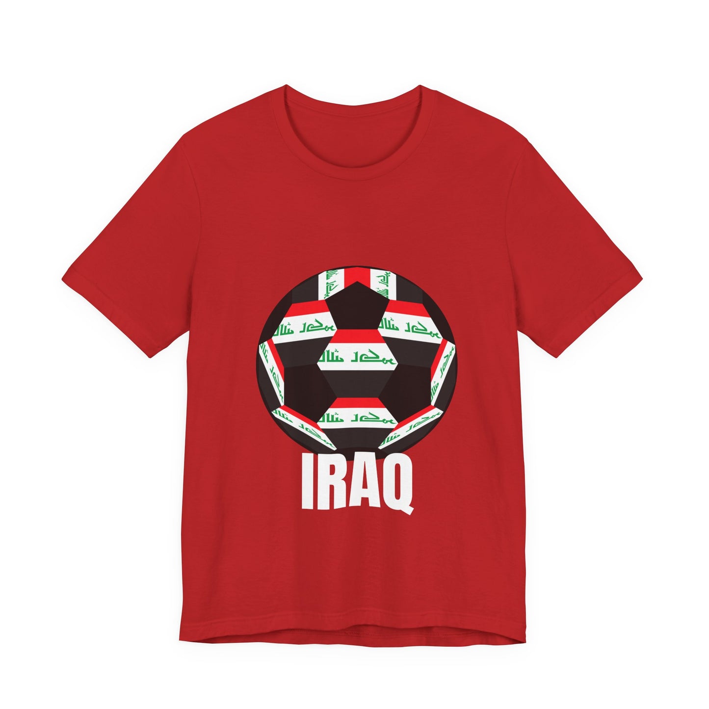Iraq Fan Specialty Soccer Ball Design T Shirt