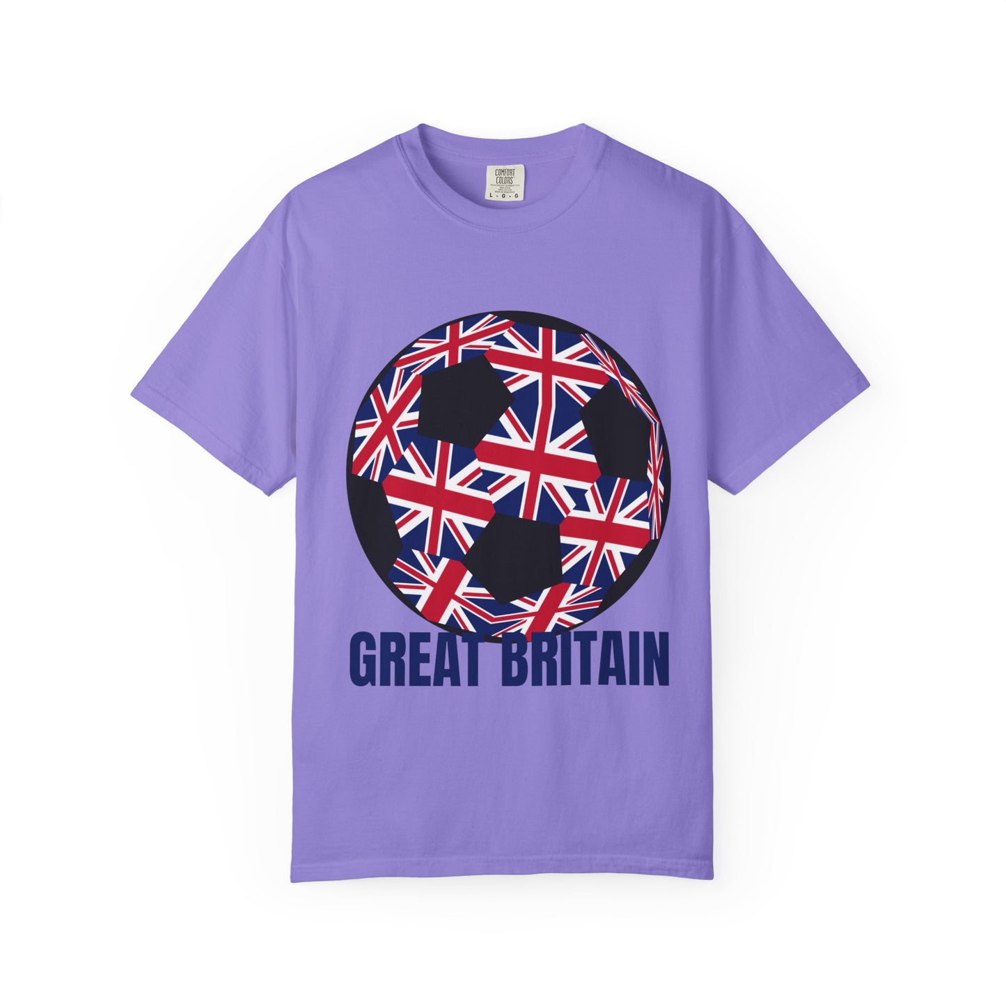 Great Britain Fan Specialty Soccer Ball Design T Shirt