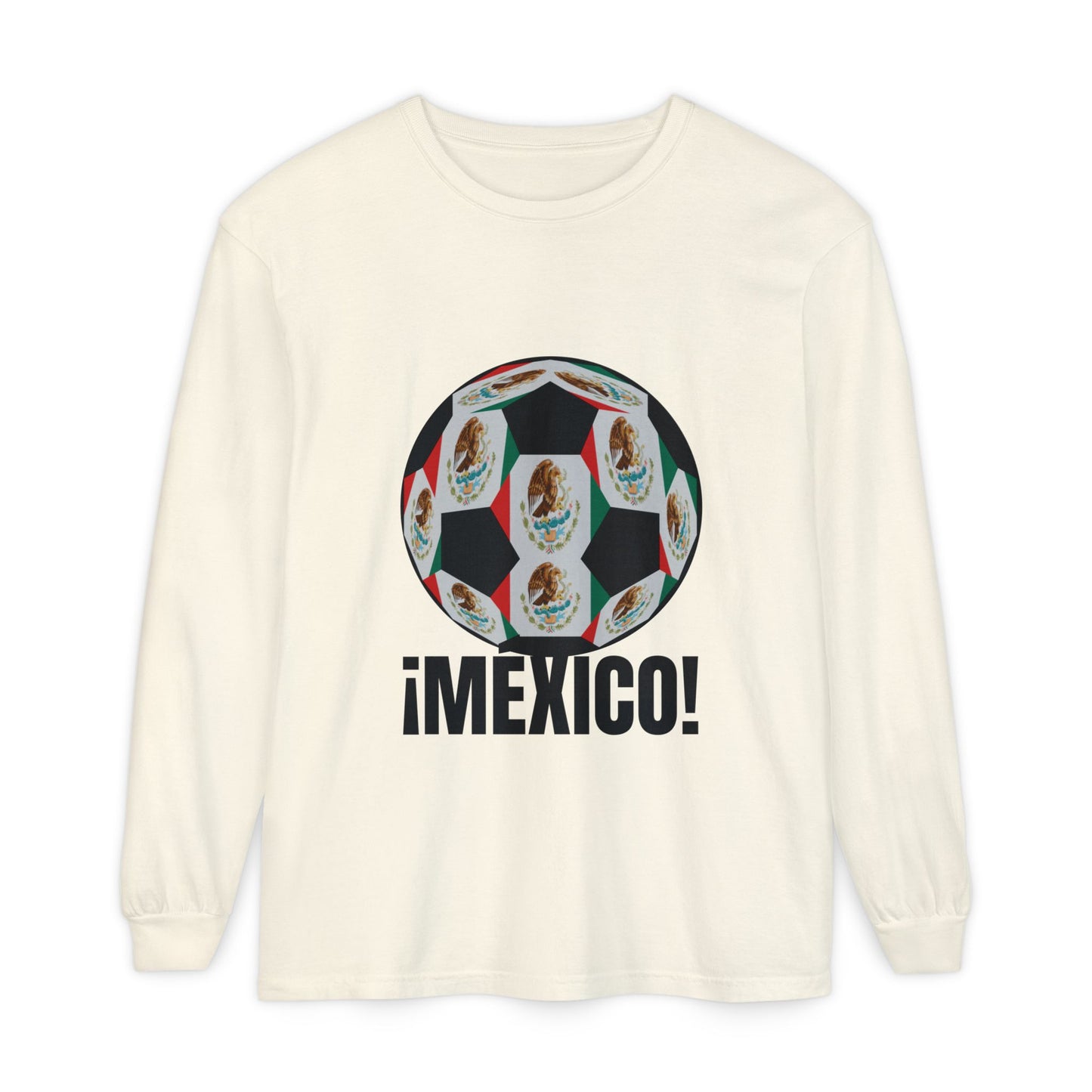 !Mexico! Fan Specialty Soccer Ball Design Long Sleeve
