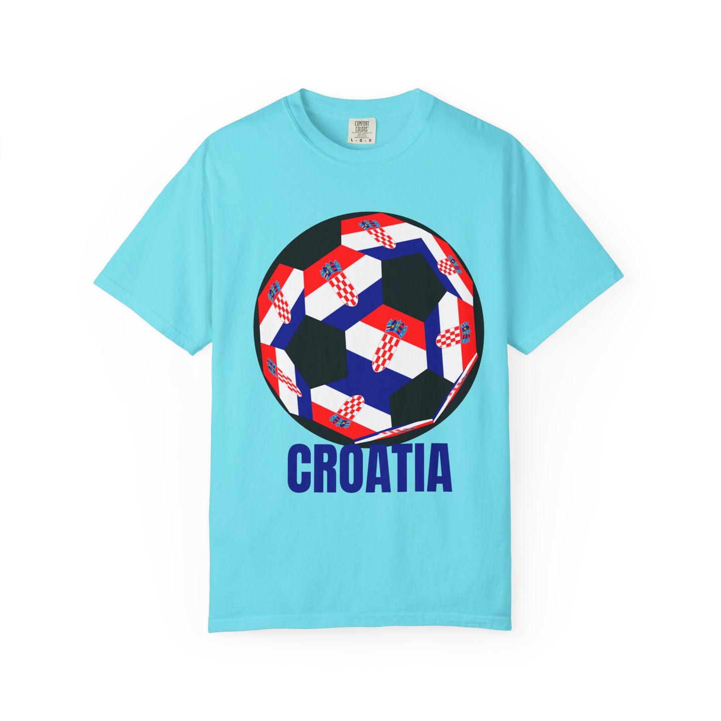 Croatia Fan Specialty Soccer Ball Design T Shirt
