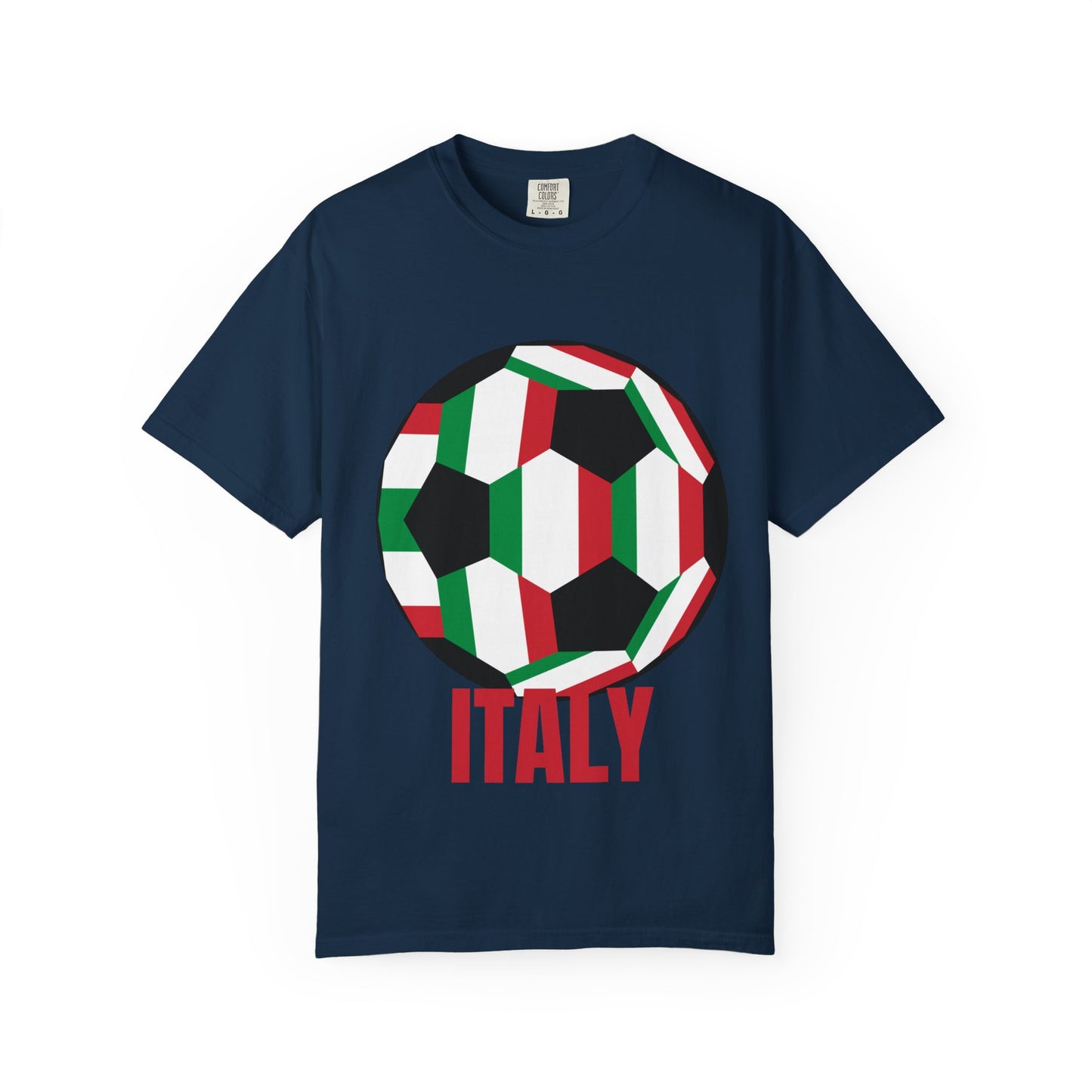 Italy Fan Specialty Soccer Ball Design T Shirt