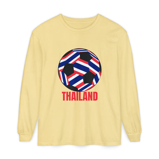 Thailand Fan Specialty Soccer Ball Design Long Sleeve T-Shirt