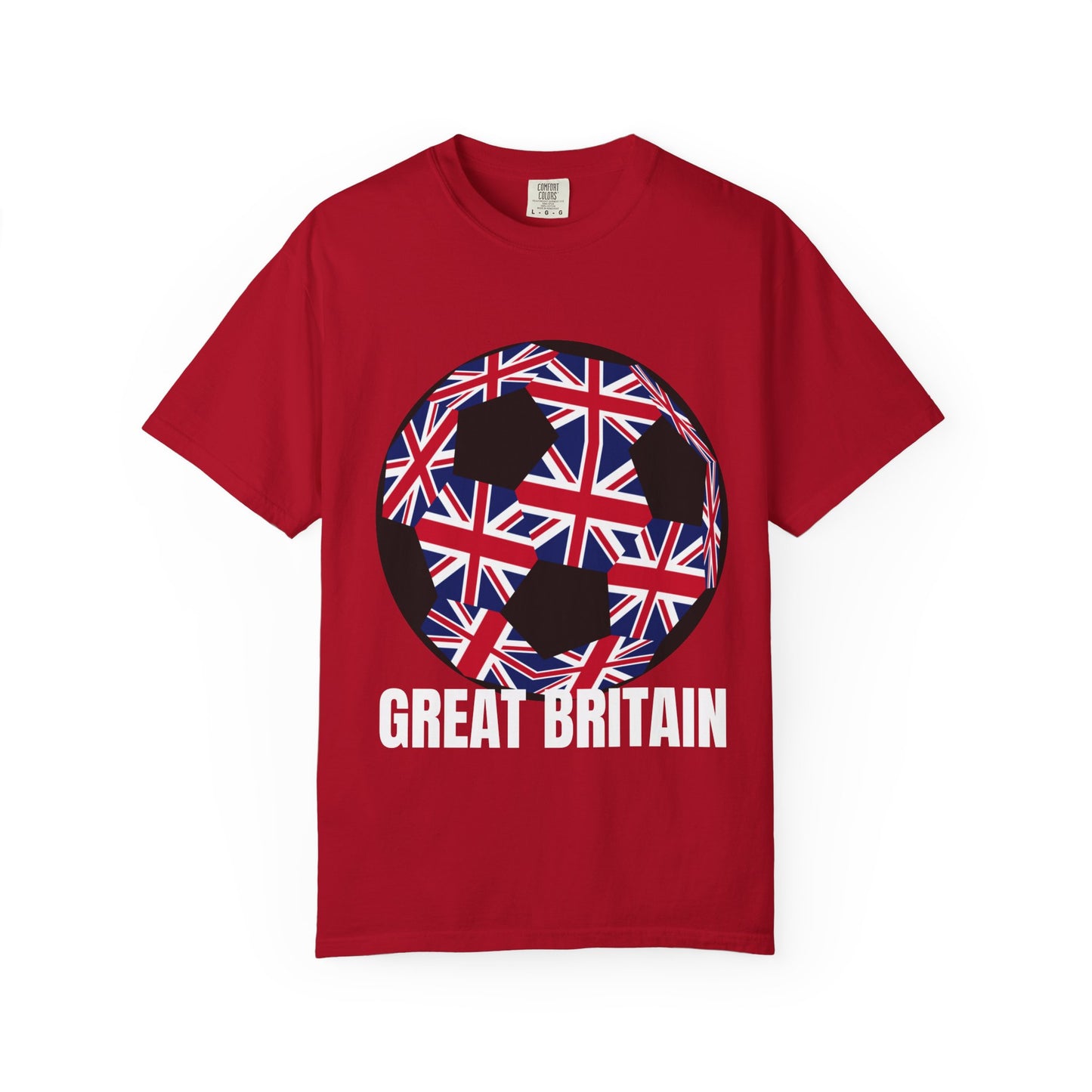 Great Britain Fan Specialty Soccer Ball Design T Shirt