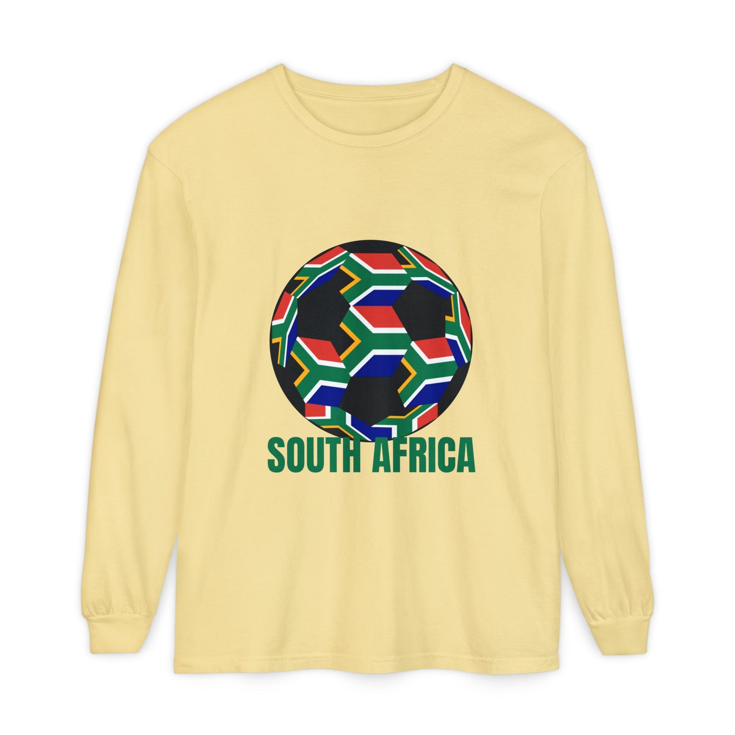 South Africa Fan Specialty Soccer Ball Design Long Sleeve T-Shirt