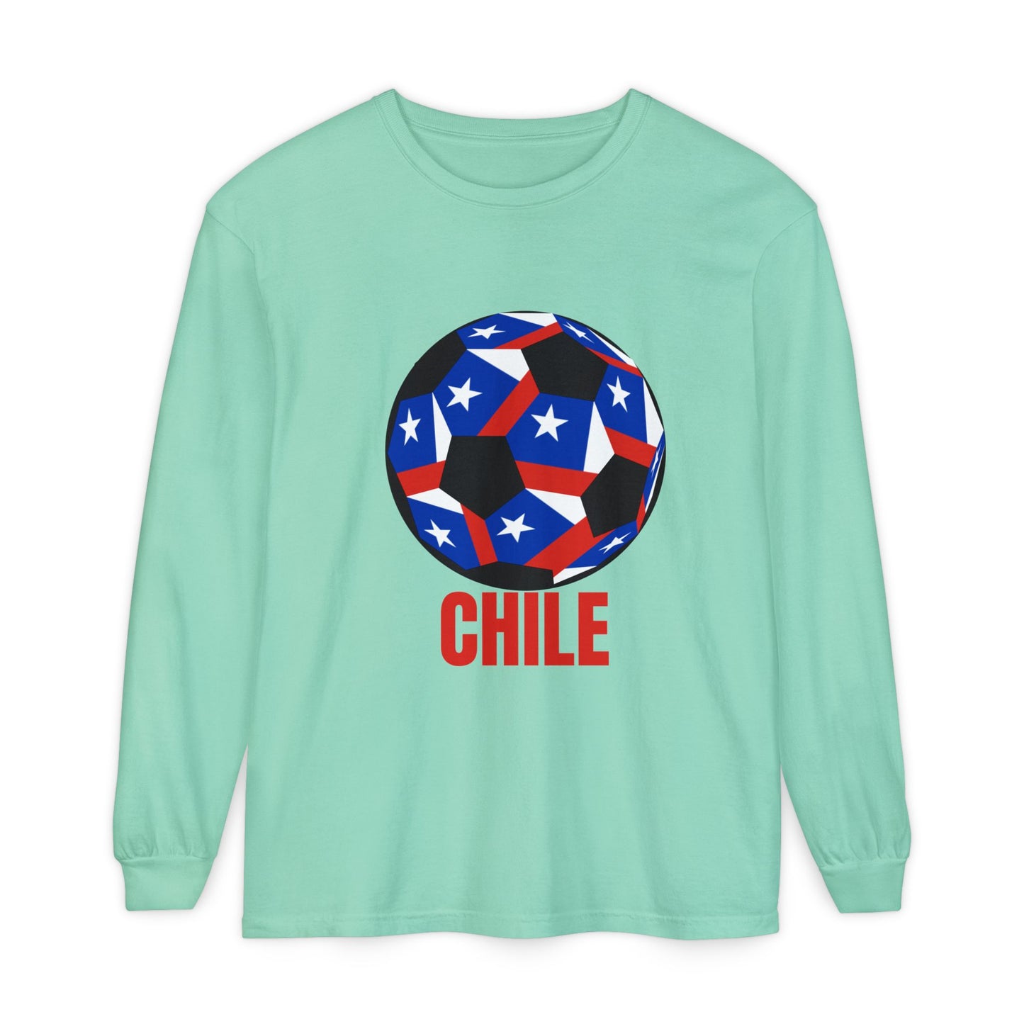 Chile Fan Specialty Soccer Ball Long Sleeve Tee