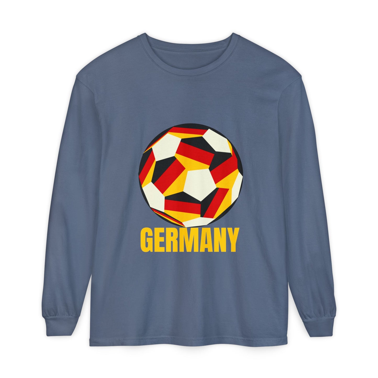Germany Fan Specialty Soccer Ball Design Long Sleeve Shirt
