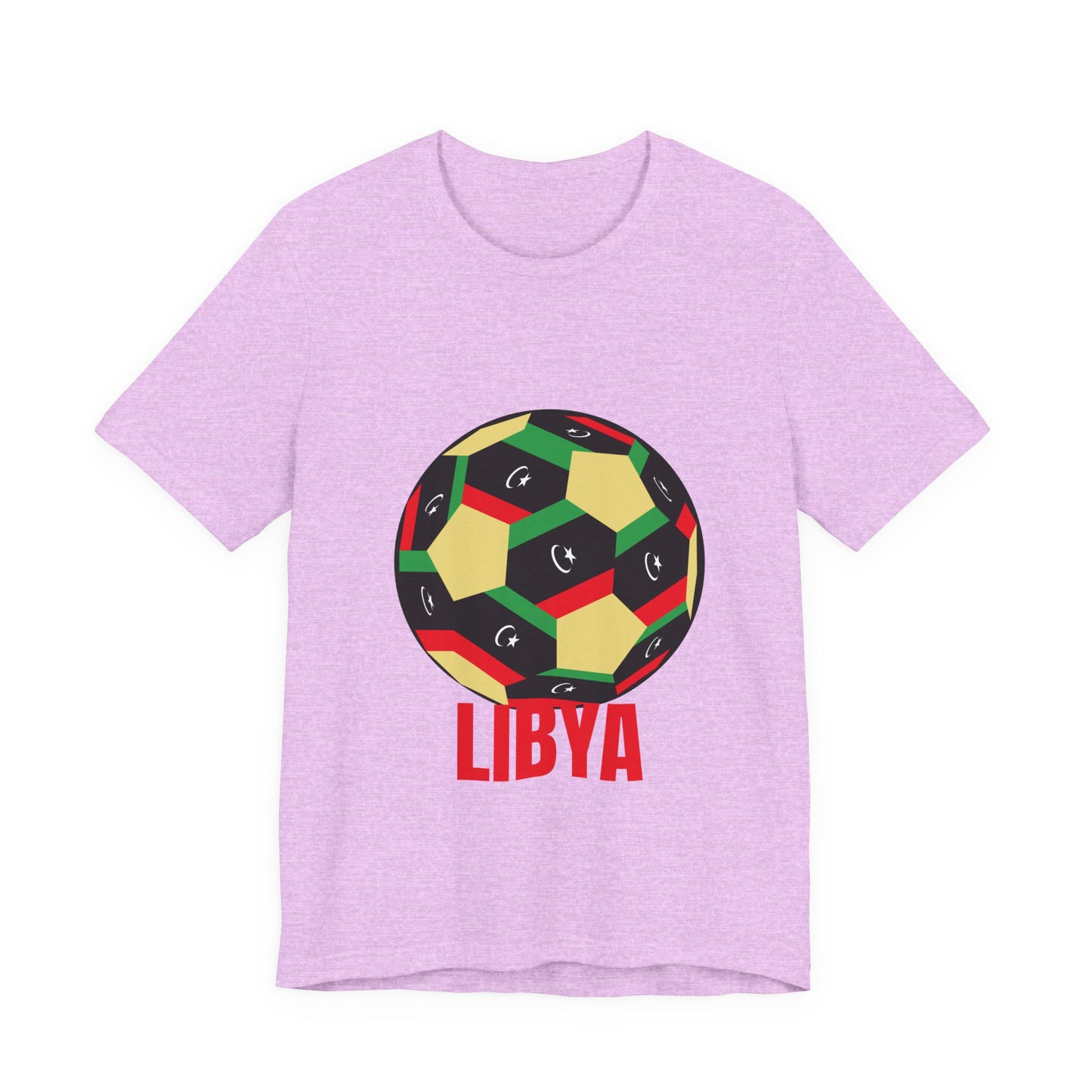 Libya Fan Specialty Soccer Ball Design T Shirt