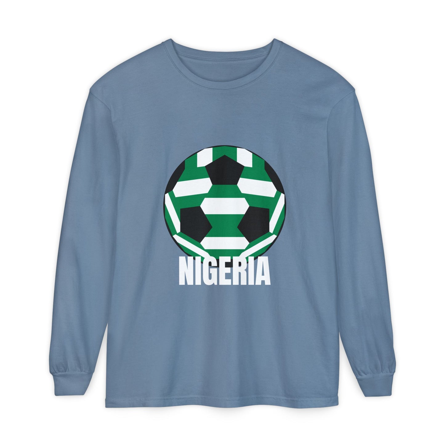 Nigeria Soccer Ball Long Sleeve Tee