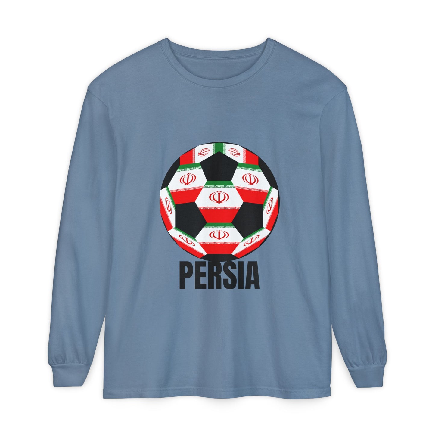 Persia Fan Specialty Soccer Ball Design  Long Sleeve Tee