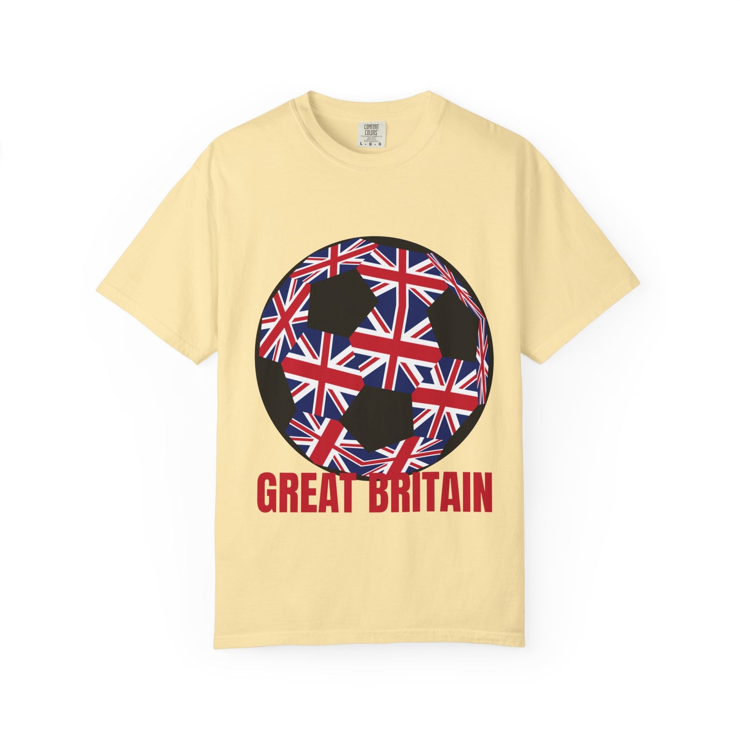 Great Britain Fan Specialty Soccer Ball Design T Shirt