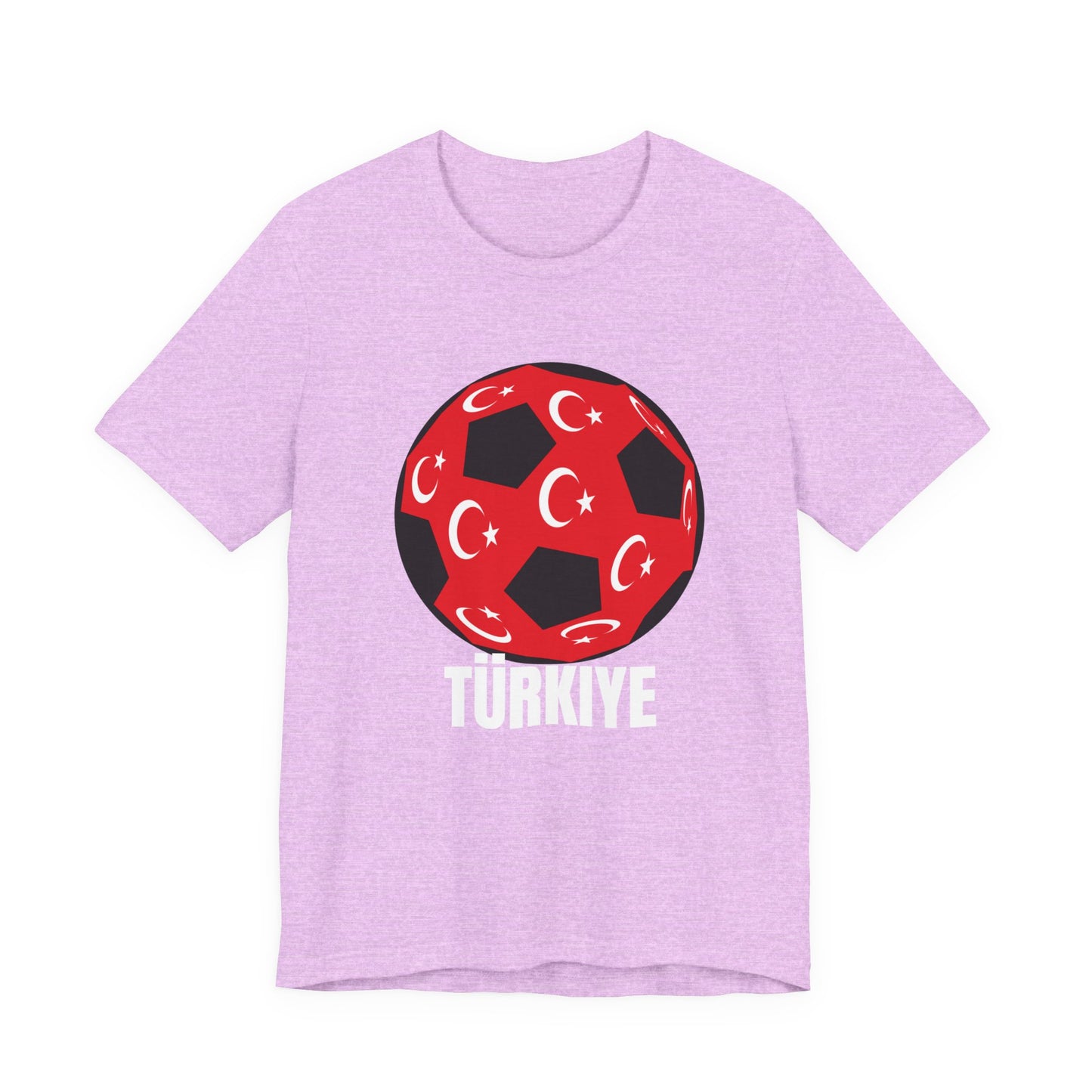 Türkiye Fan Specialty Soccer Ball Design T Shirt White Text