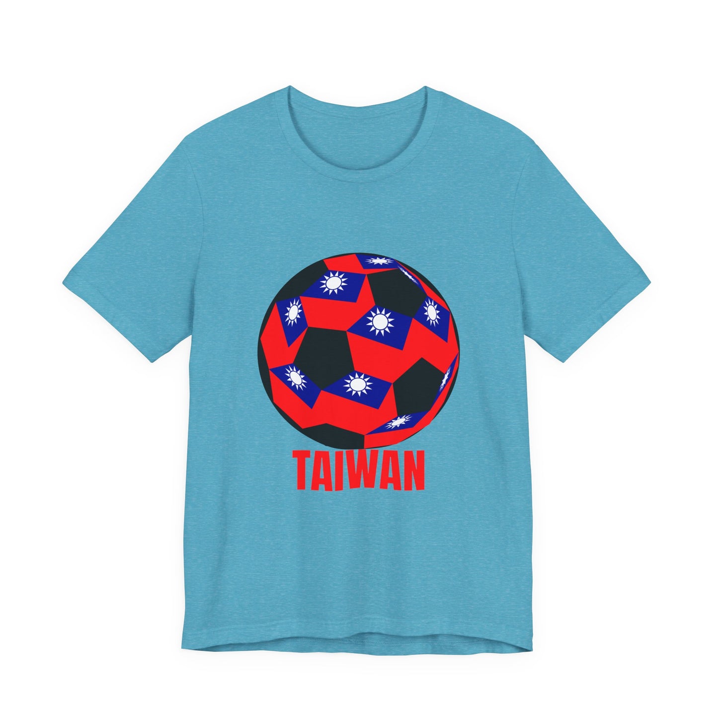 Taiwan Soccer Ball Graphic with 'TAIWAN' Red Text