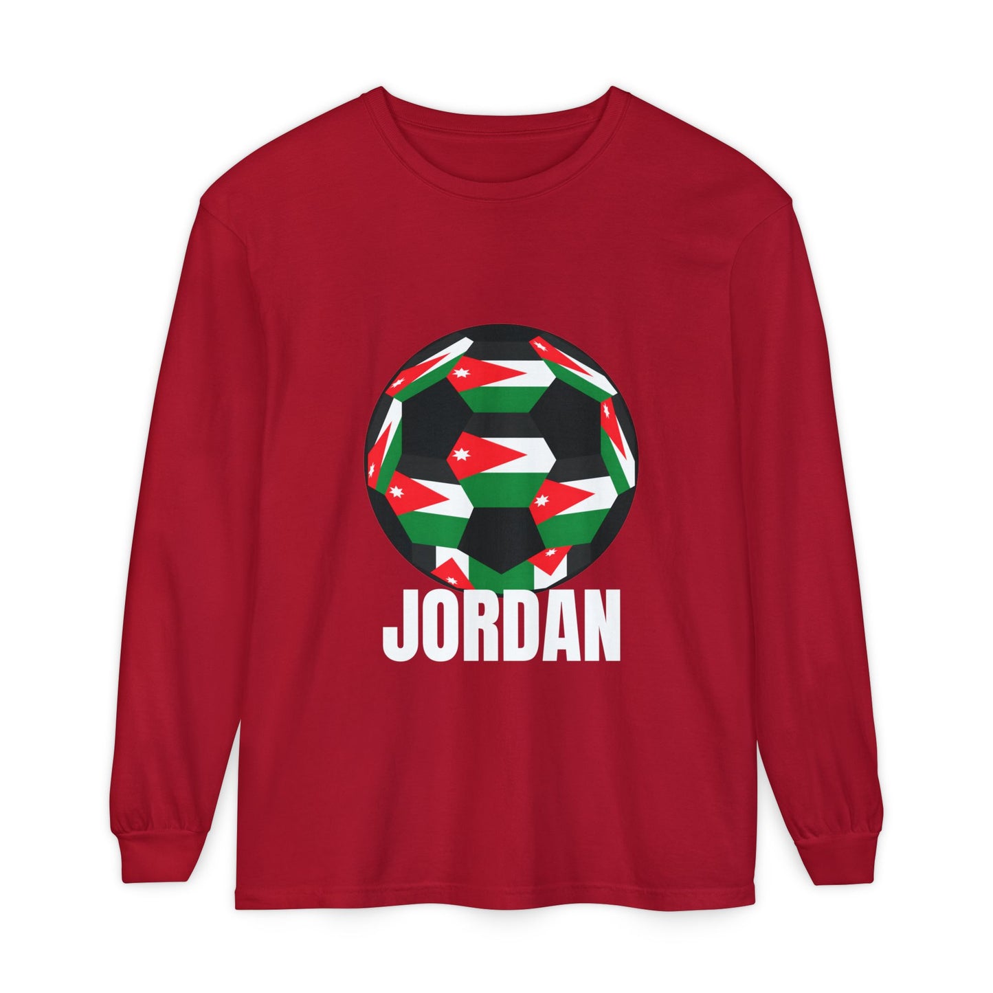 Jordan Fan Specialty Soccer Ball Design Long Sleeve Tee