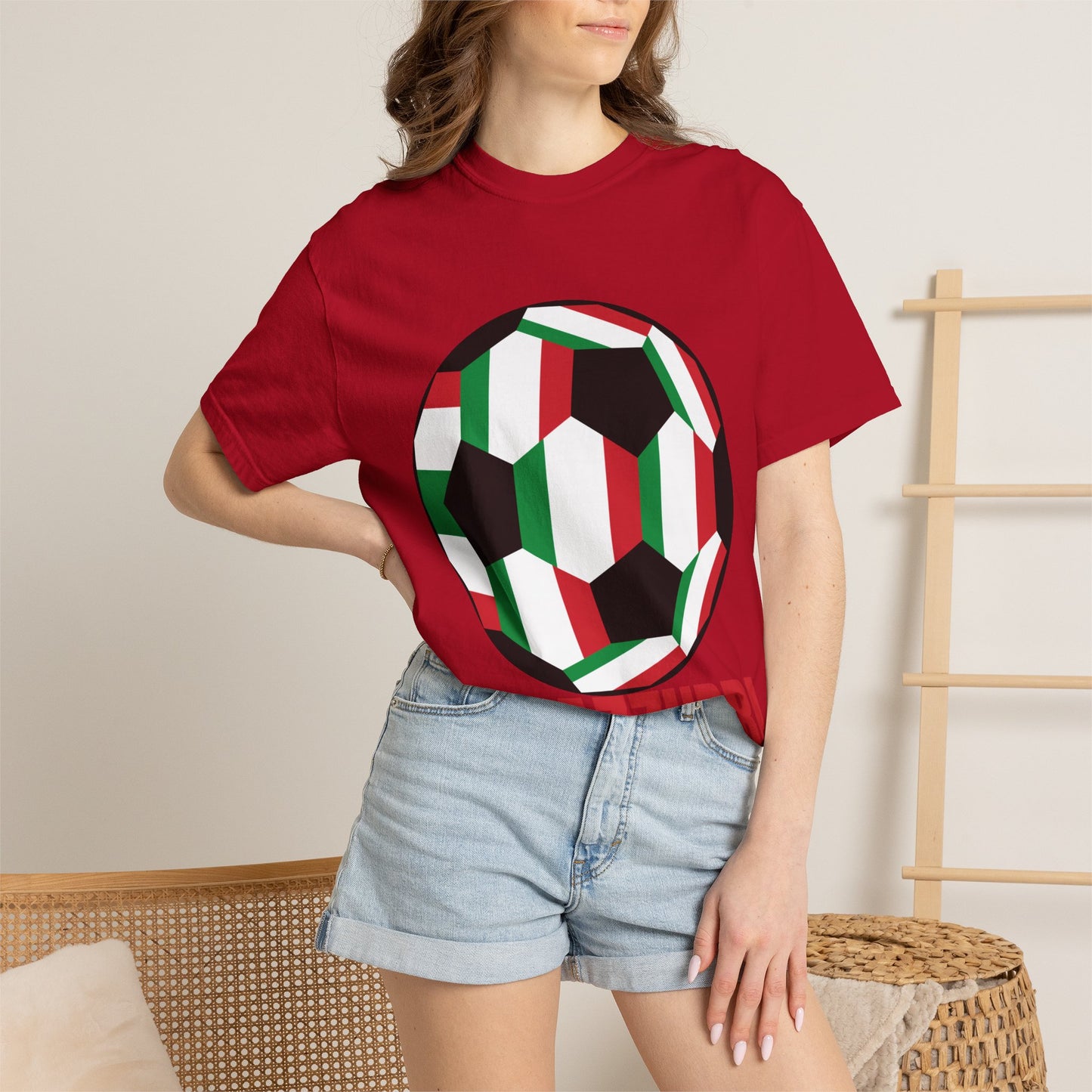Gli Azzurri Fan Specialty Soccer Ball Design T Shirt