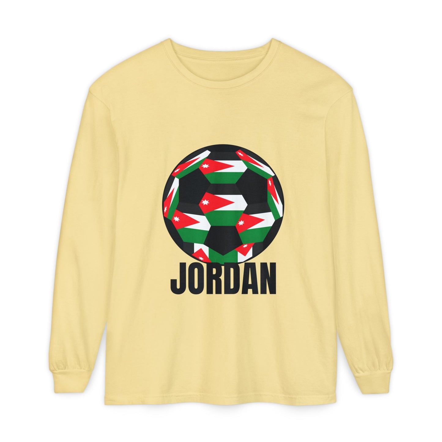 Jordan Fan Specialty Soccer Ball Design Long Sleeve Tee