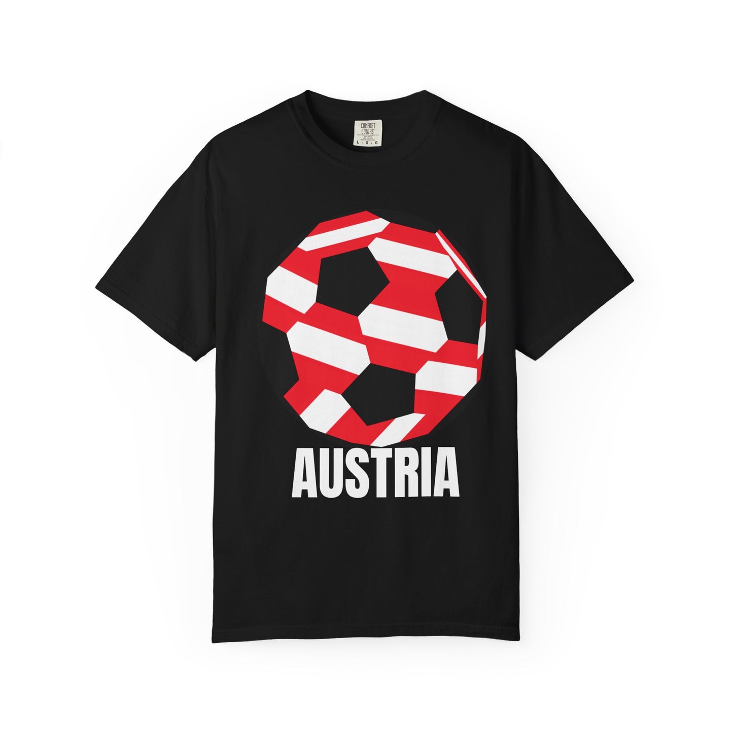 Austria Fan Specialty Soccer Ball Design T-SHirt