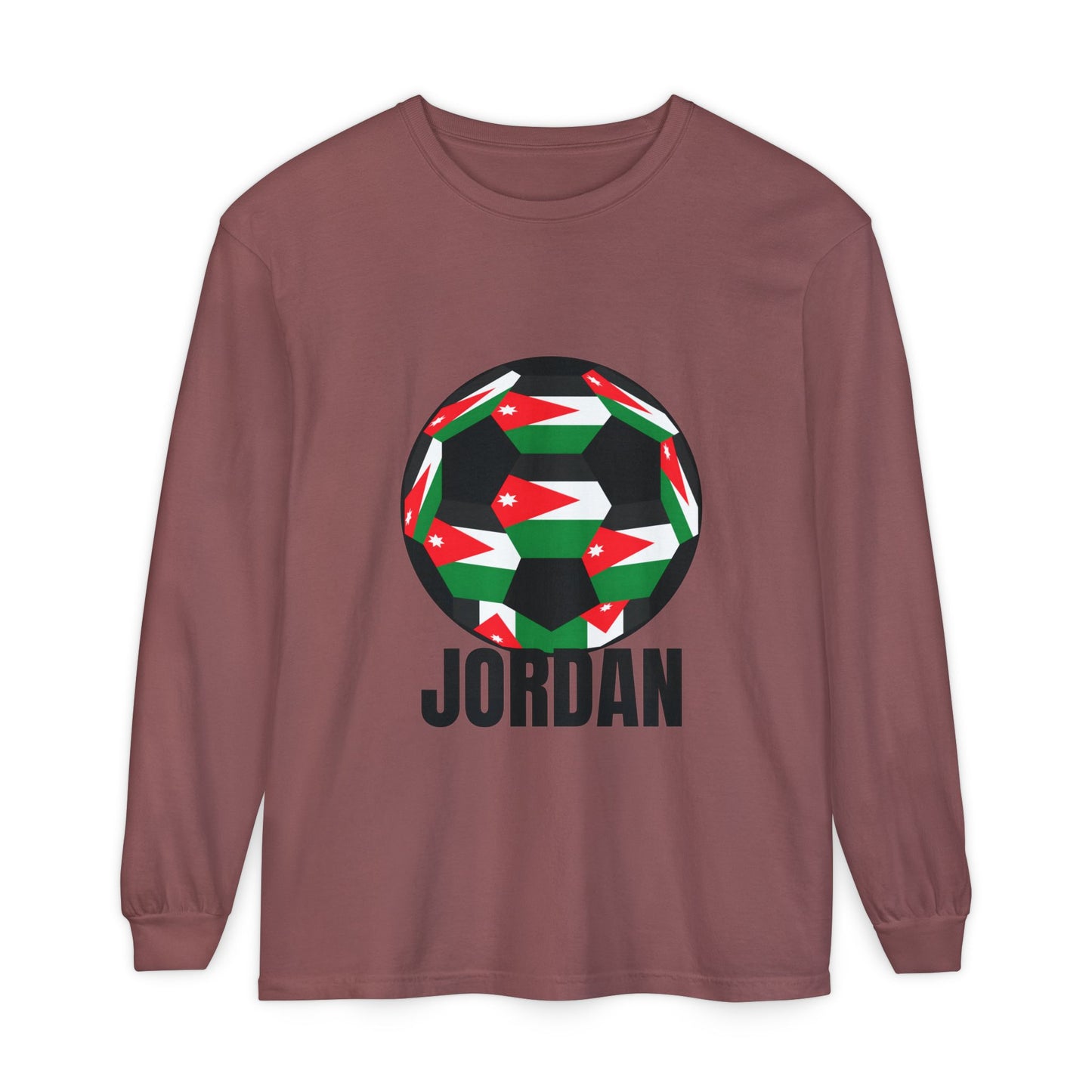 Jordan Fan Specialty Soccer Ball Design Long Sleeve Tee