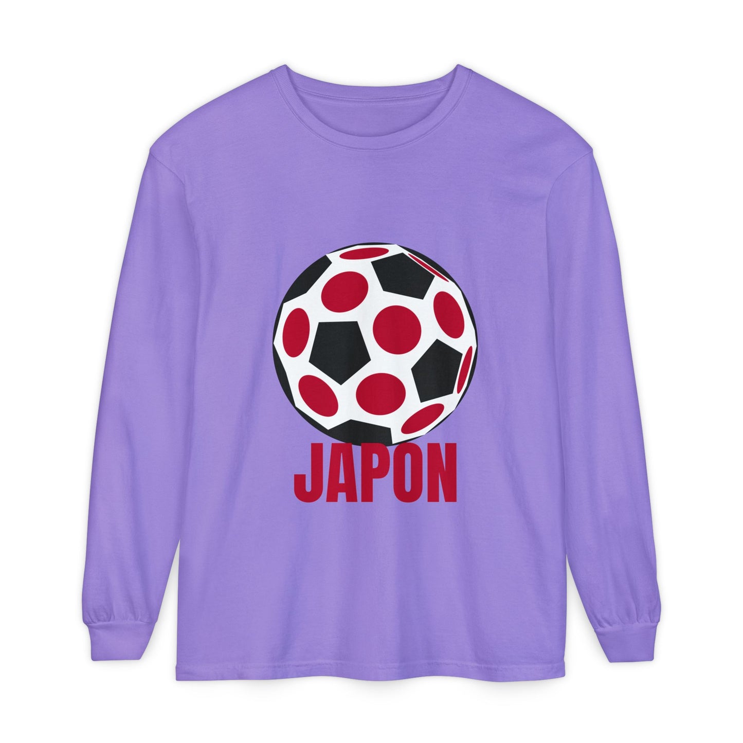 Japon Fan Specialty Soccer Ball Design Long Sleeve Tee
