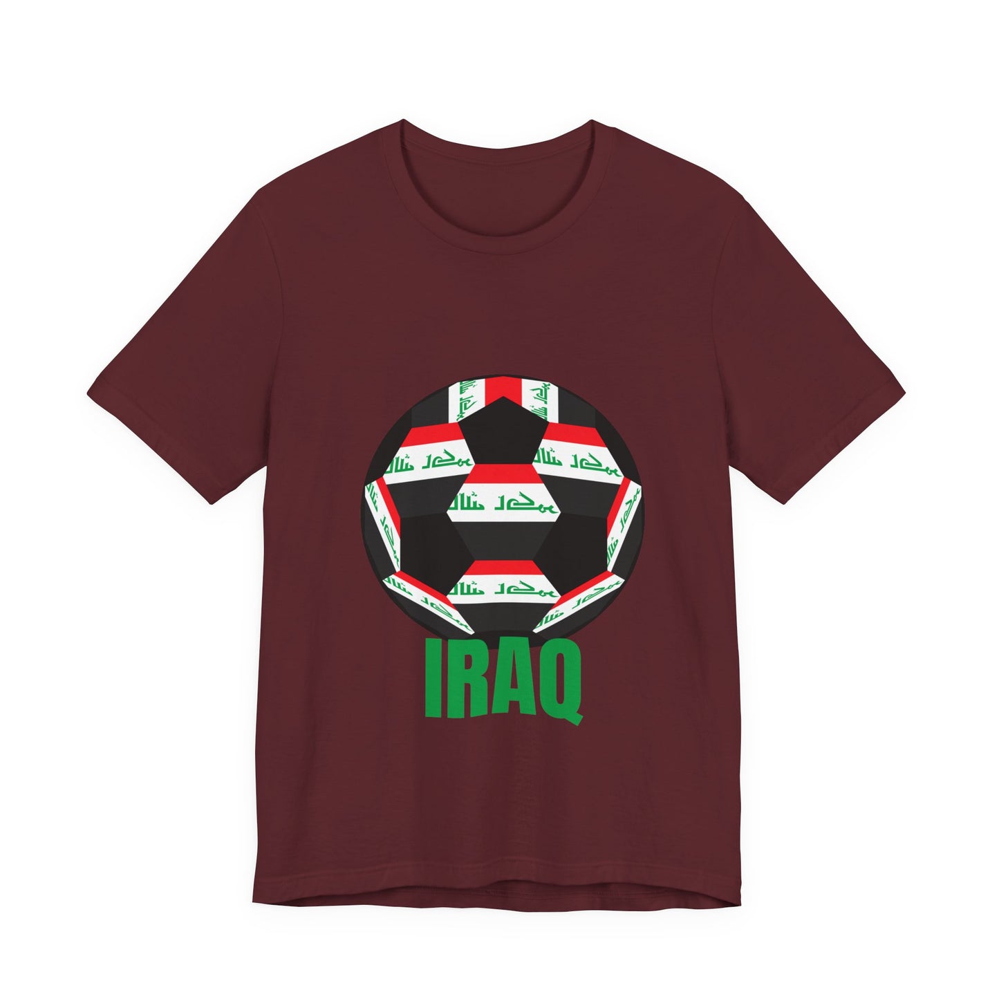 Iraq Fan Specialty Soccer Ball Design T Shirt
