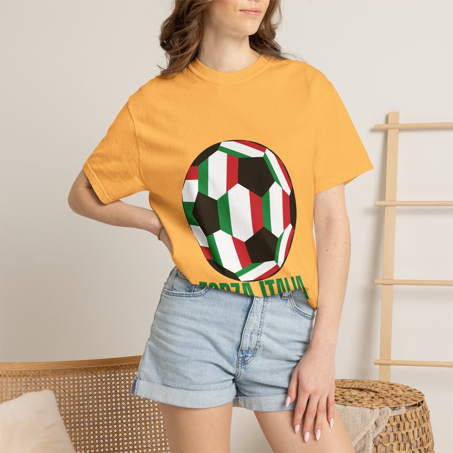 Forza Italia Fan Specialty Soccer Ball Design T Shirt