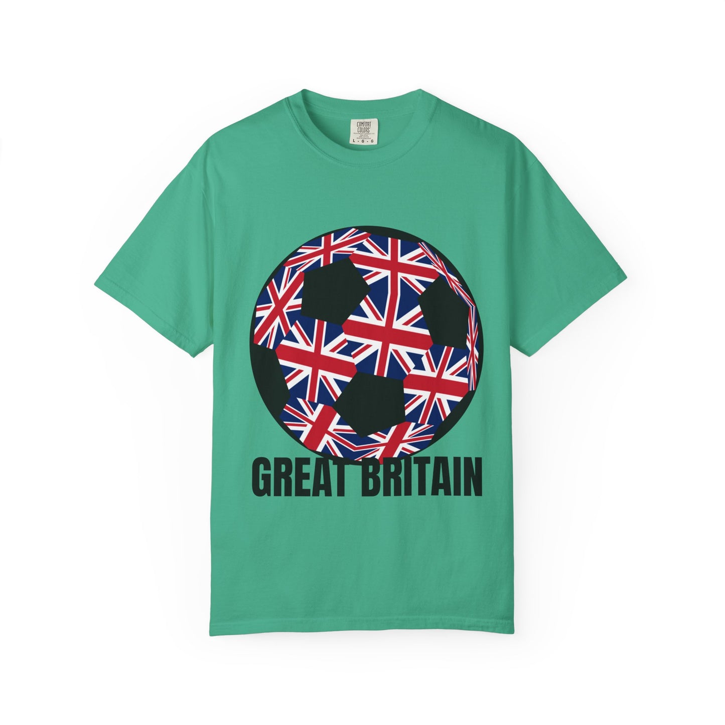 Great Britain Fan Specialty Soccer Ball Design T Shirt